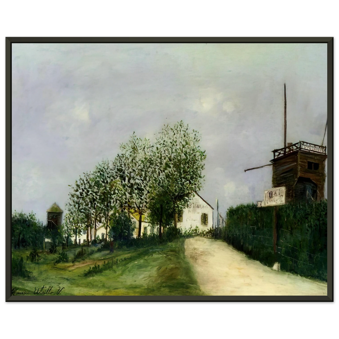 Maurice Utrillo MOULIN IN SANNOIS Framed Art Print - Aluminum Frame - 70x100 cm / 28x40 inches