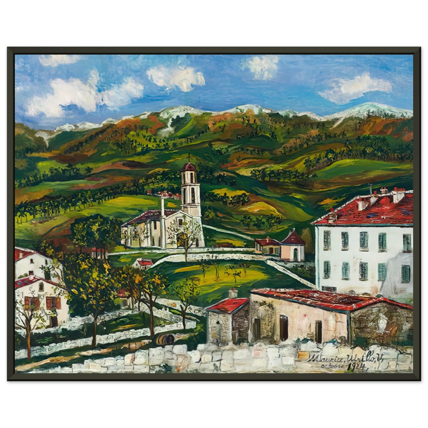 Maurice Utrillo UNTITLED Framed Art Print - Aluminum Frame - 70x100 cm / 28x40 inches