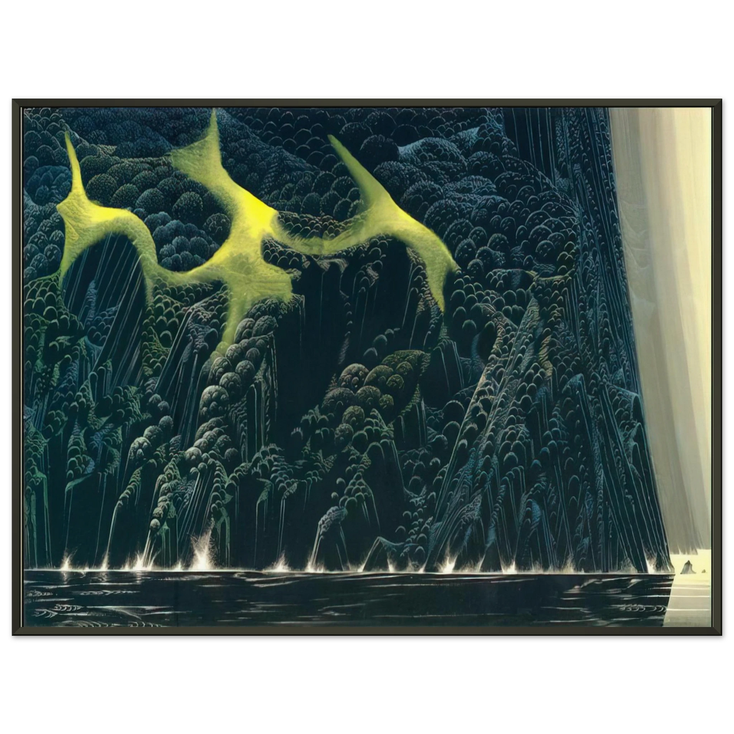 Eyvind Earle  Out of the Sea Framed Art Print  - Aluminum Frame - 60x80 cm / 24x32 inches