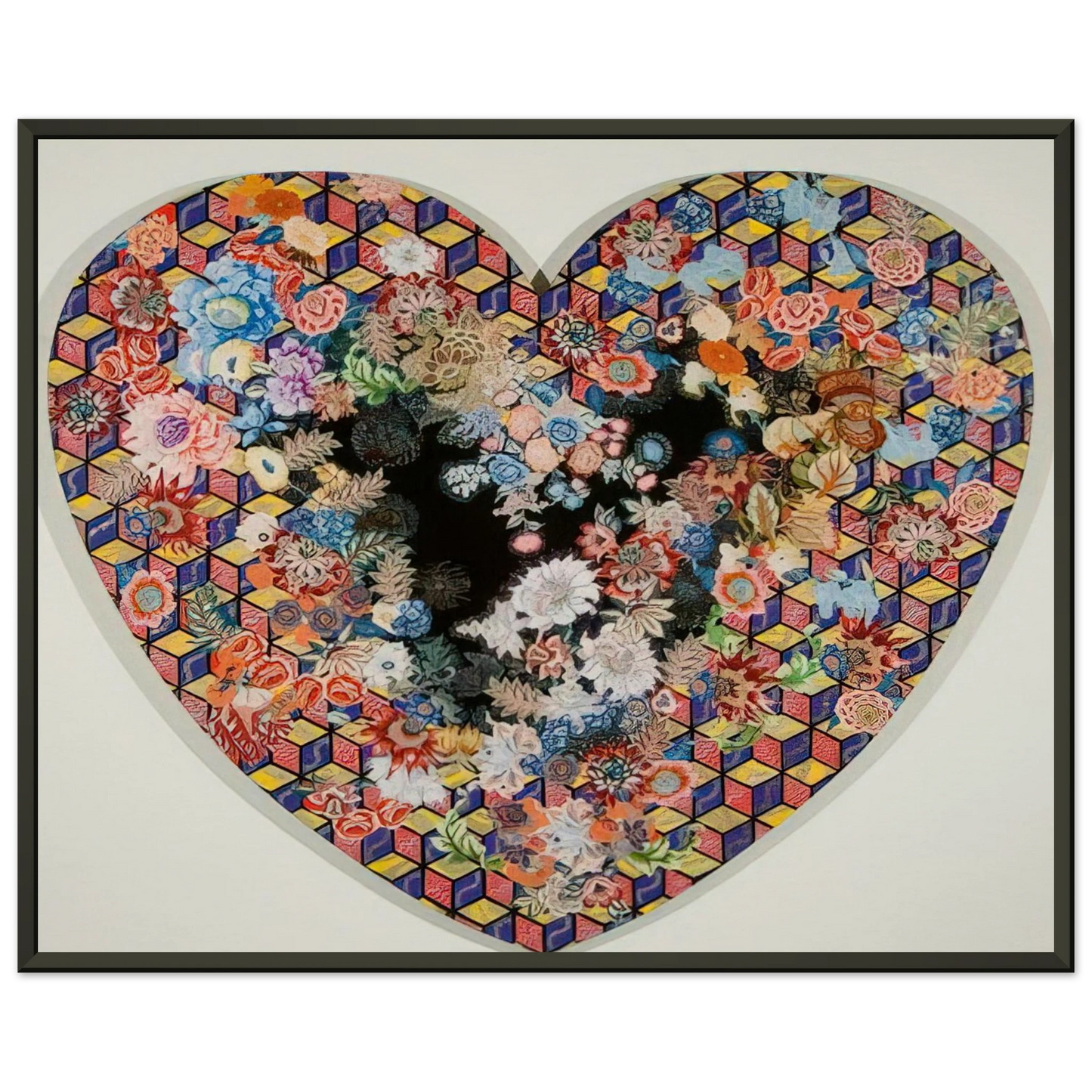 Miriam Schapiro Heartland 1985 Framed Art Print - Aluminum Frame - 40x50 cm / 16x20 inches