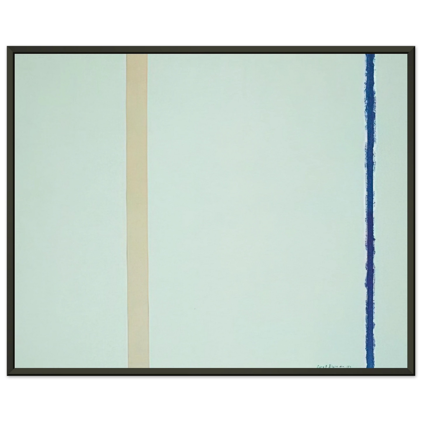 Barnett Newman White Fire I Framed Art Print - Aluminum Frame - 70x100 cm / 28x40 inches