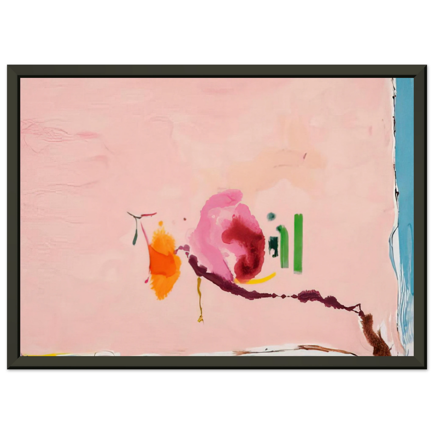 Helen Frankenthaler  Flirt  1995 Framed Art Print  - Aluminum Frame - 60x80 cm / 24x32 inches