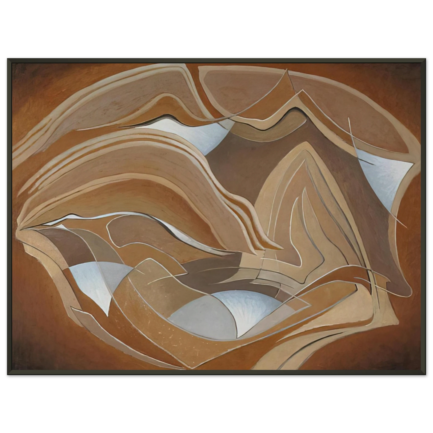Lawren Harris Nature Rhythms 1950 Framed Art Print - Aluminum Frame - 70x100 cm / 28x40 inches