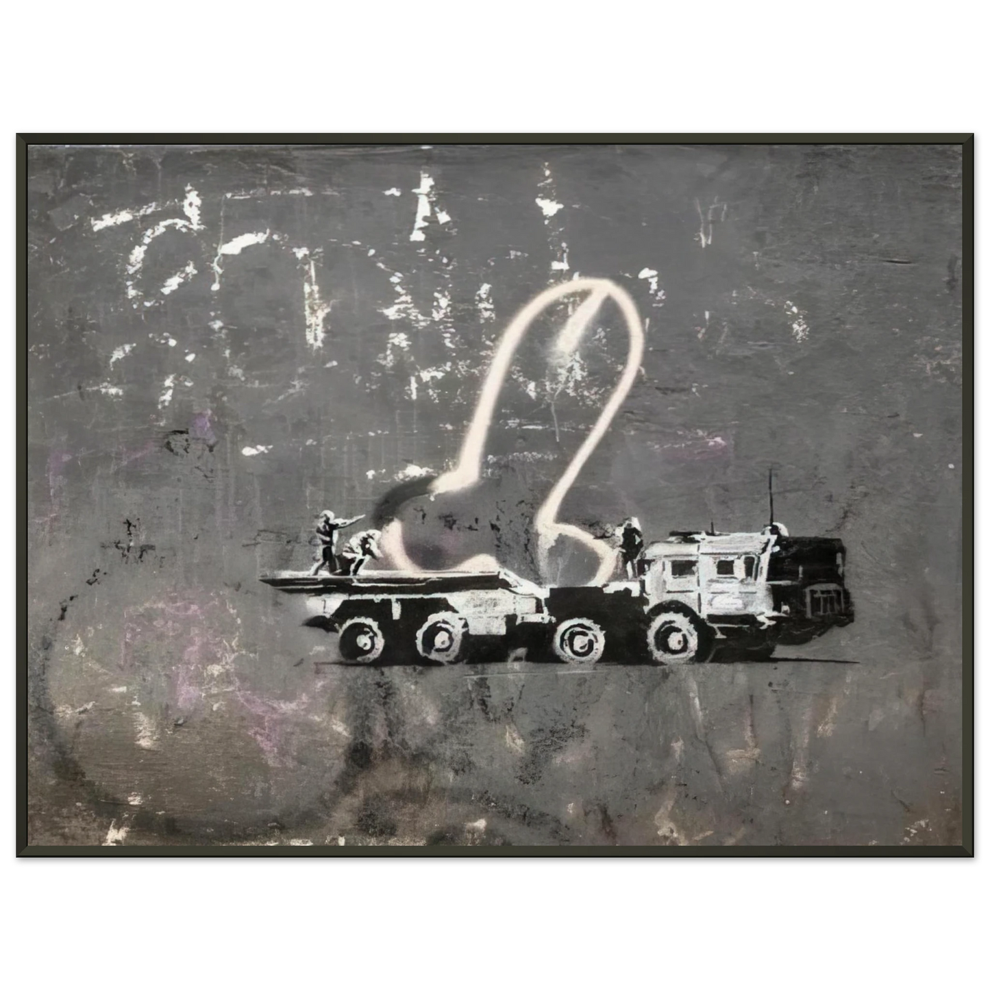 Banksy KYIV VELYKA ZHYTOMYRSKA 13 2022 Framed Art Print - Aluminum Frame - 40x50 cm / 16x20 inches