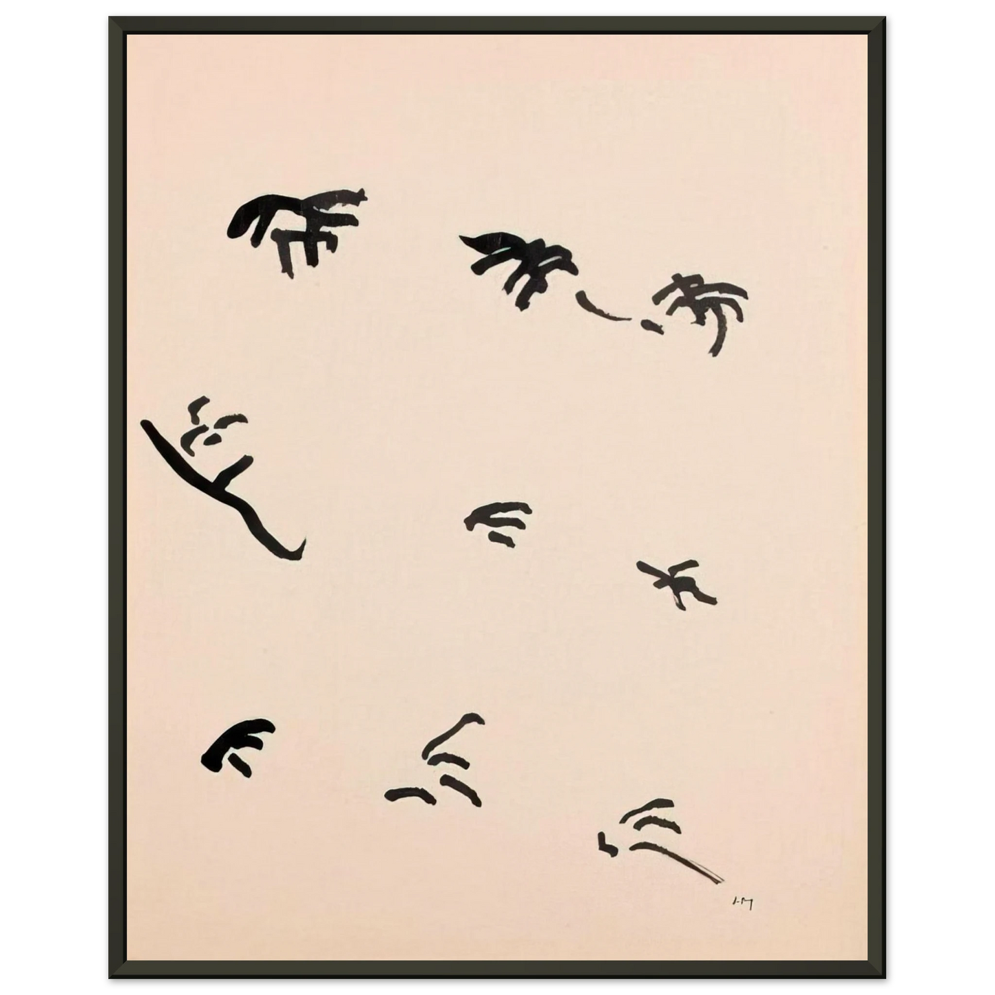 Henri Michaux Mouvement 1950 Framed Art Print - Aluminum Frame - 70x100 cm / 28x40 inches