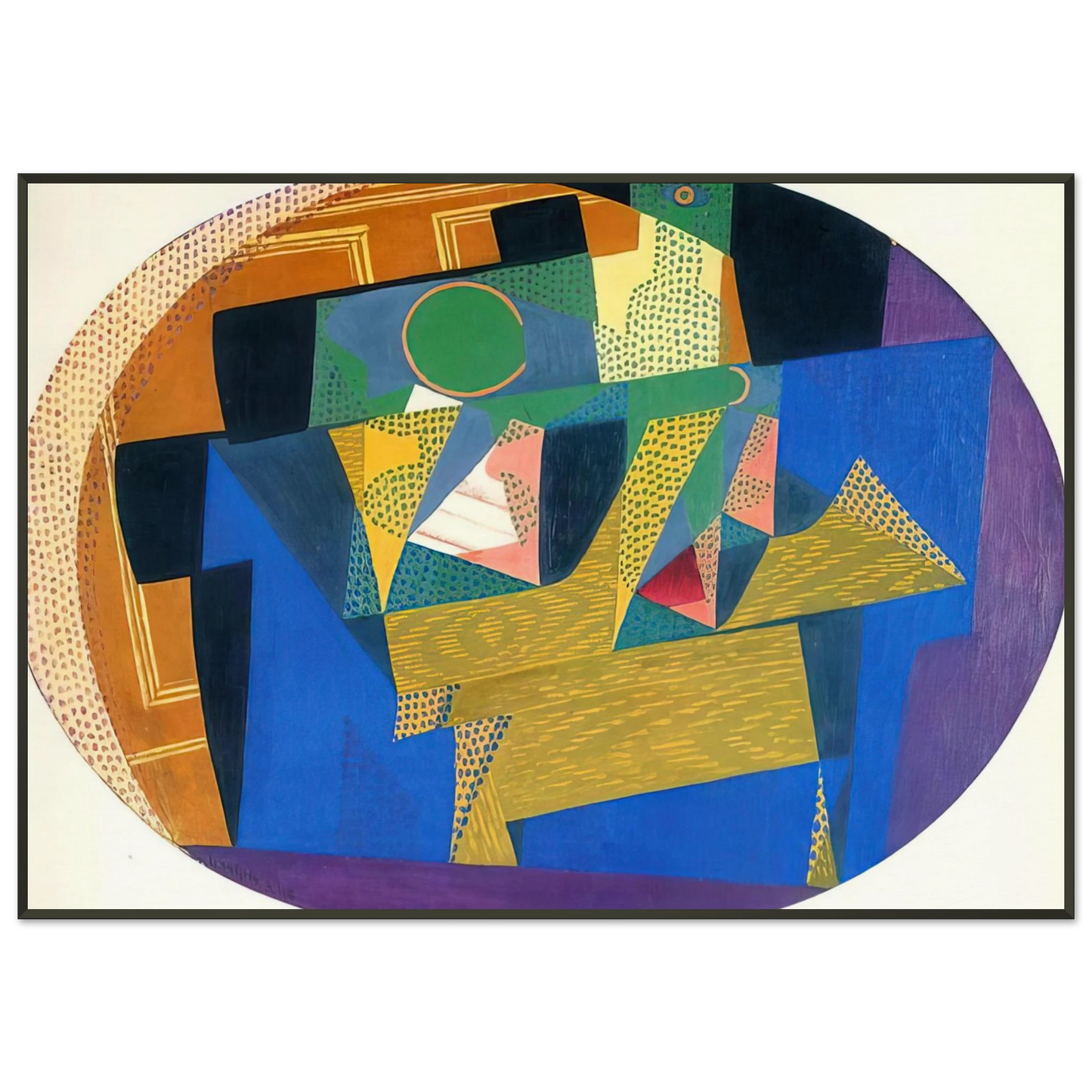 Juan Gris FRUIT BOWL WITH BOTTLE Framed Art Print - Aluminum Frame - 21x29.7 cm / 8x12"