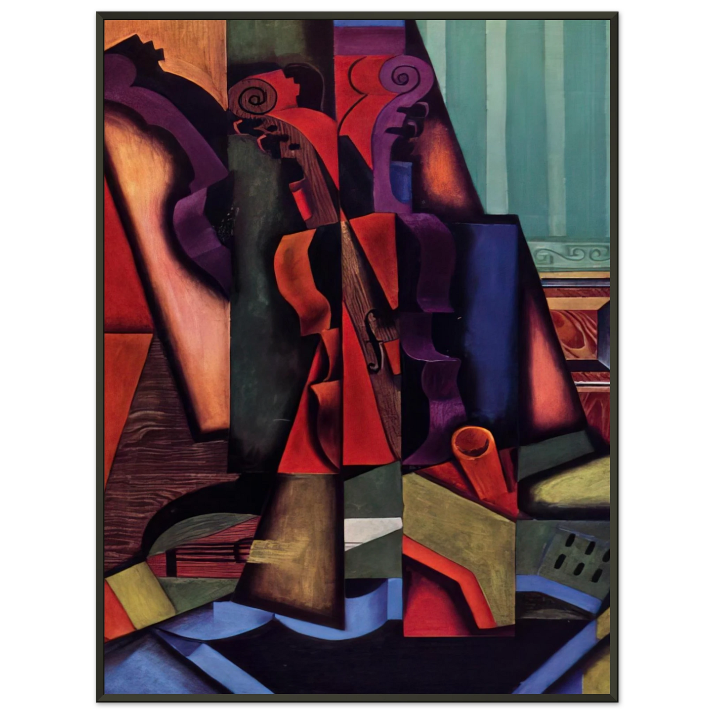 Juan Gris VIOLIN AND GUITAR 1913 Framed Art Print - Aluminum Frame - 60x80 cm / 24x32 inches