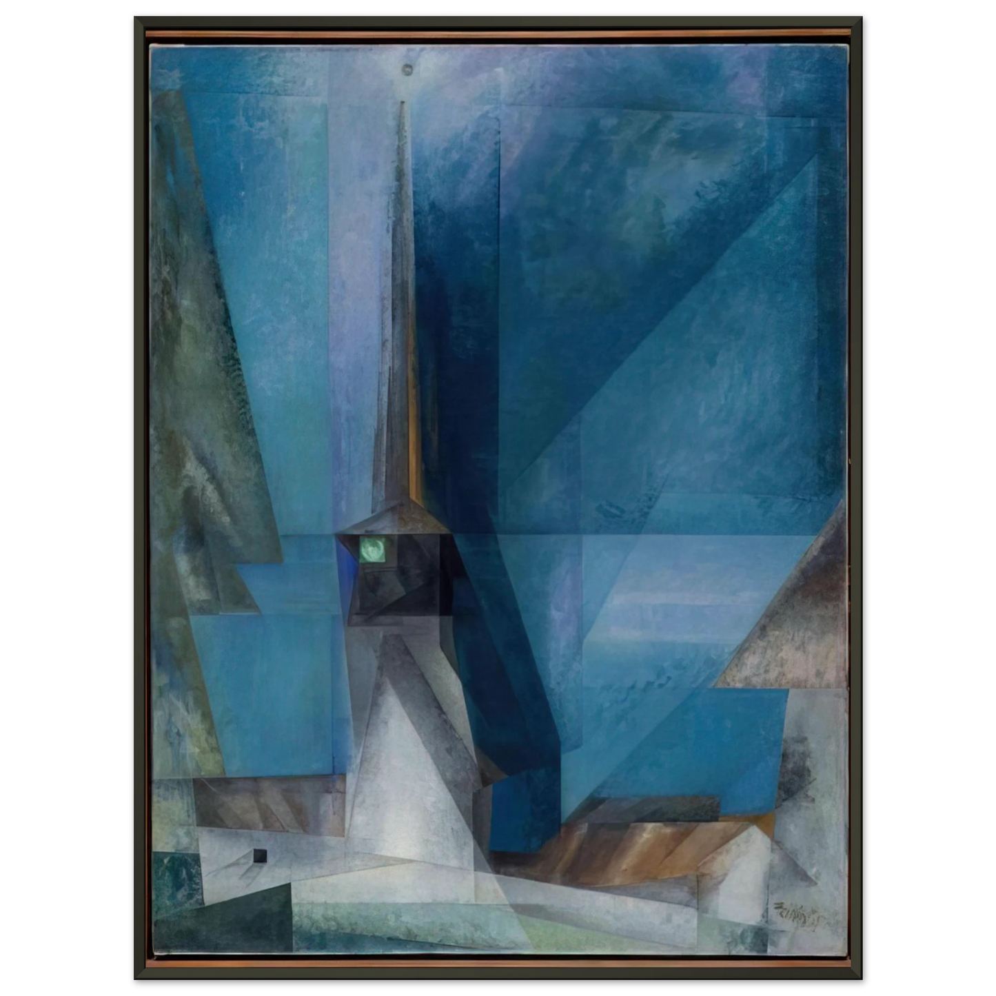 Lyonel Feininger GELMERODA 1936 Framed Art Print - Aluminum Frame - 70x100 cm / 28x40 inches