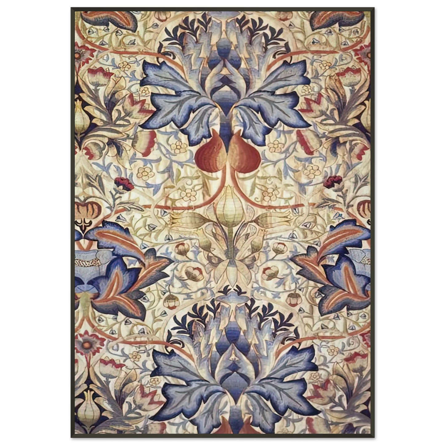 William Morris ACANTHUS EMBROIDERED PANEL 1890 Framed Art Print - Aluminum Frame - 21x29.7 cm / 8x12"
