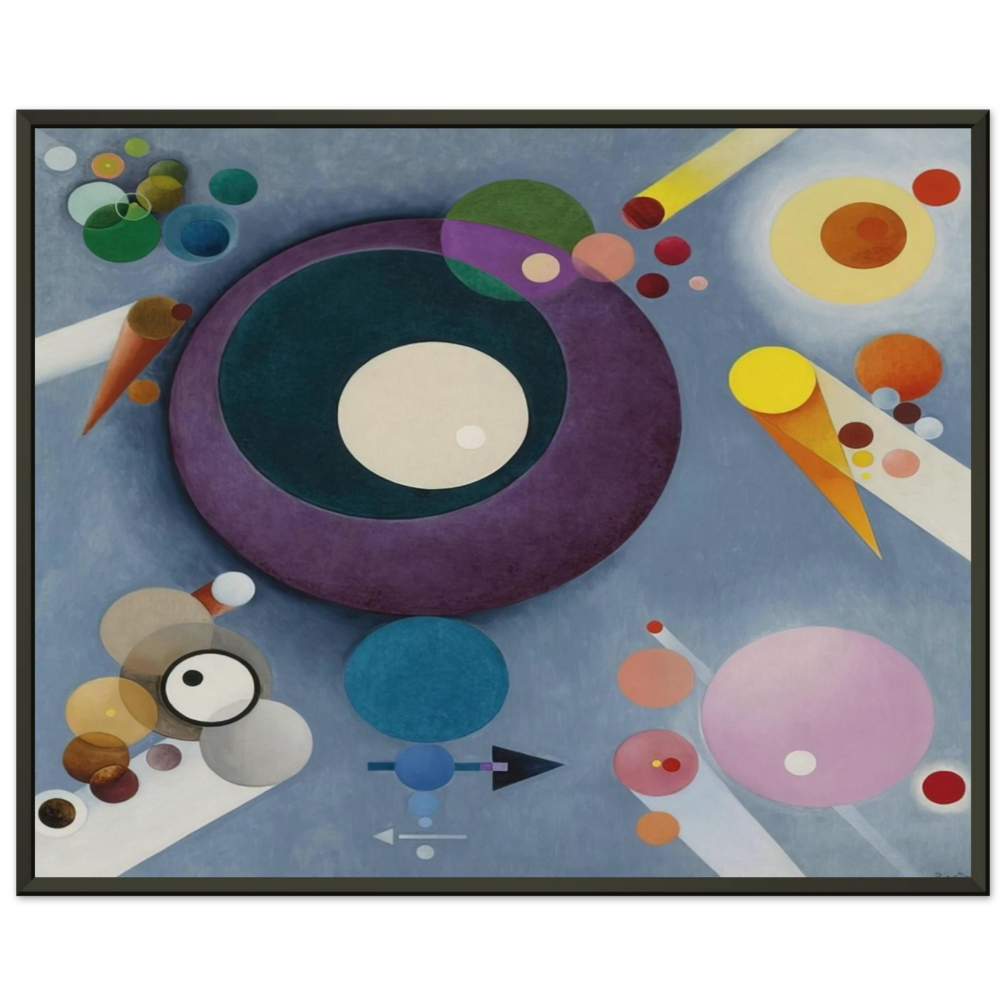 Rudolf Bauer SPIRITUAL PLEASURES 1935 Framed Art Print - Aluminum Frame - 40x50 cm / 16x20 inches