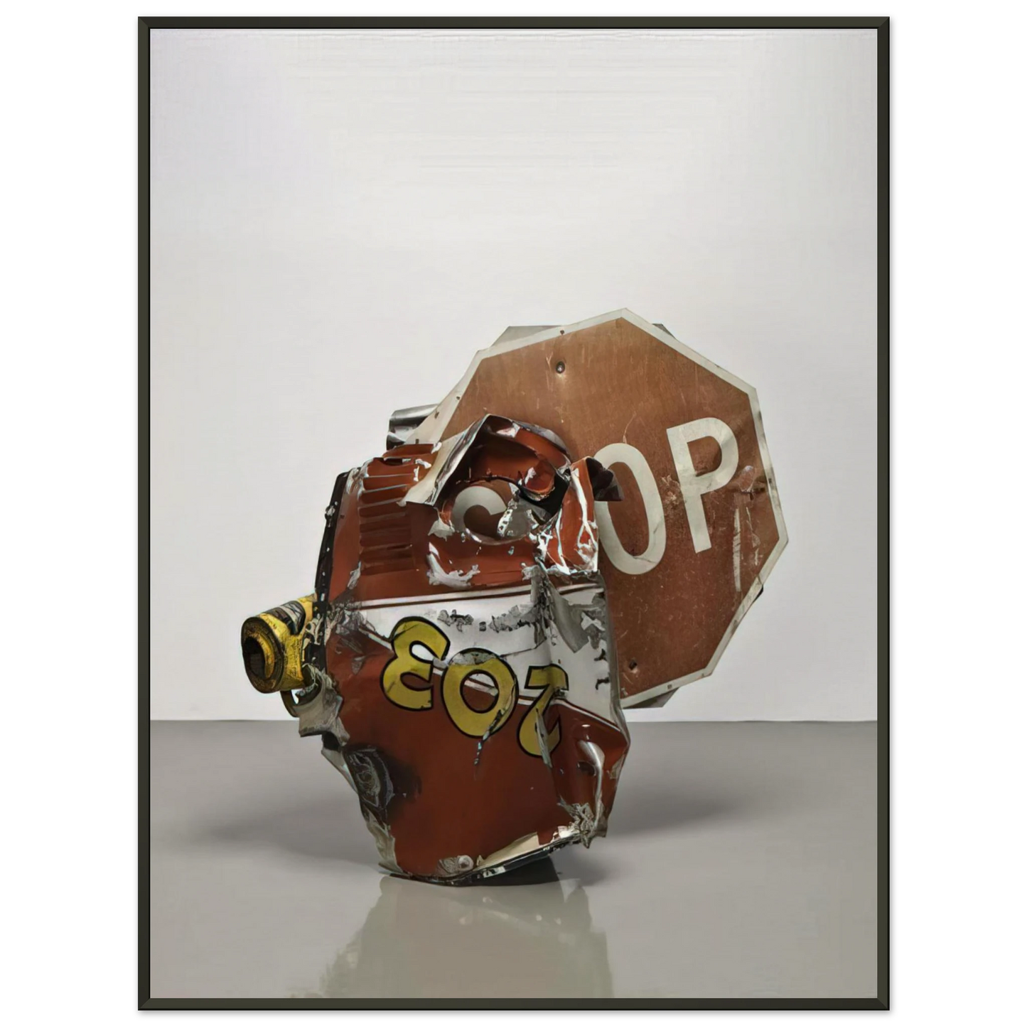 Robert Rauschenberg STOP SIDE EARLY WINTER GLUT 1987 Framed Art Print - Aluminum Frame - 70x100 cm / 28x40 inches