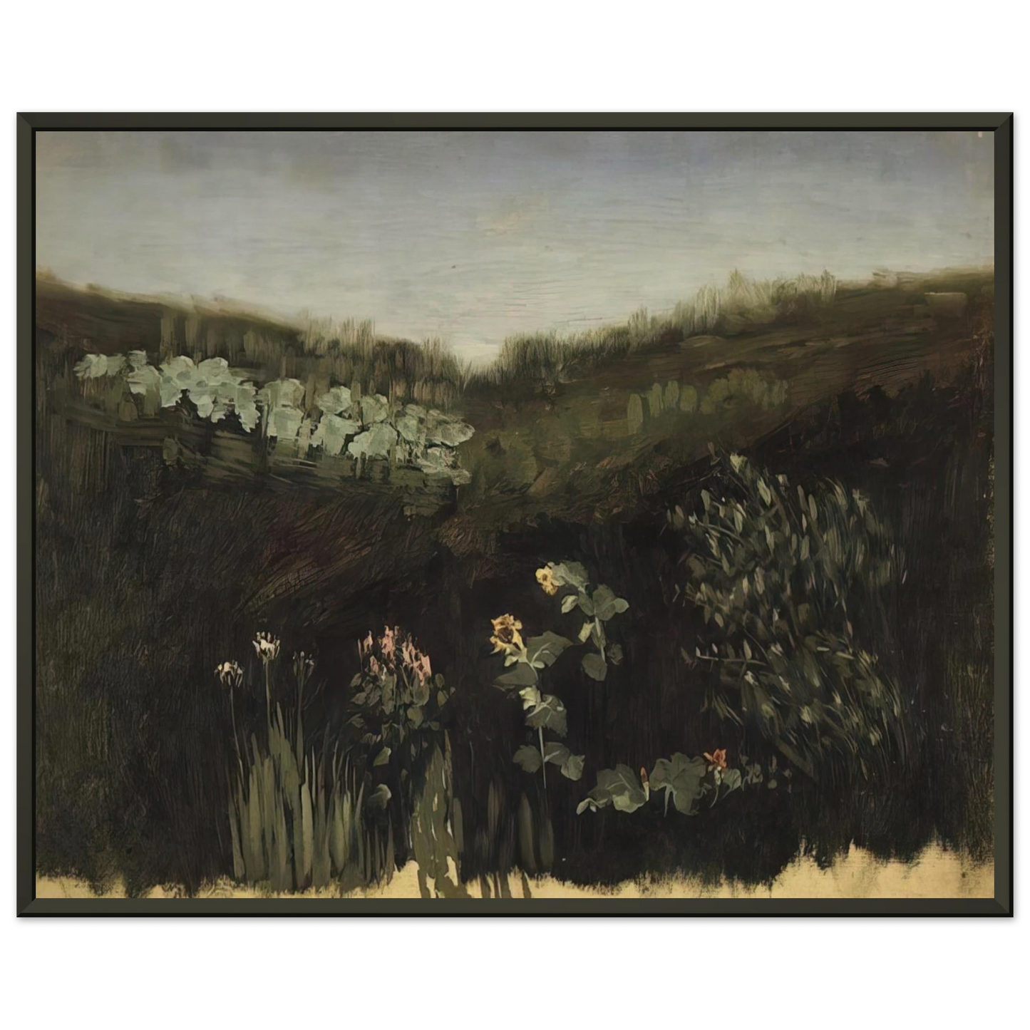 Arkhyp Kuindzhi Sunflowers Crimea Framed Art Print - Aluminum Frame - 70x100 cm / 28x40 inches