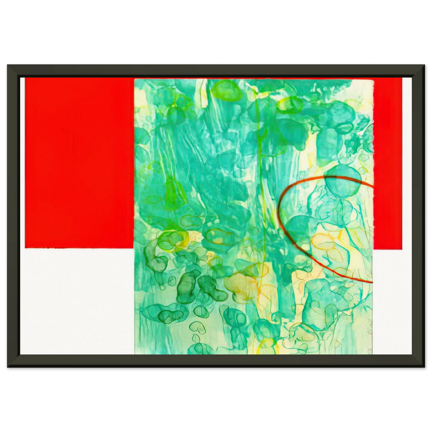Sam Gilliam Bluest Framed Art Print - Aluminum Frame - 40x50 cm / 16x20 inches