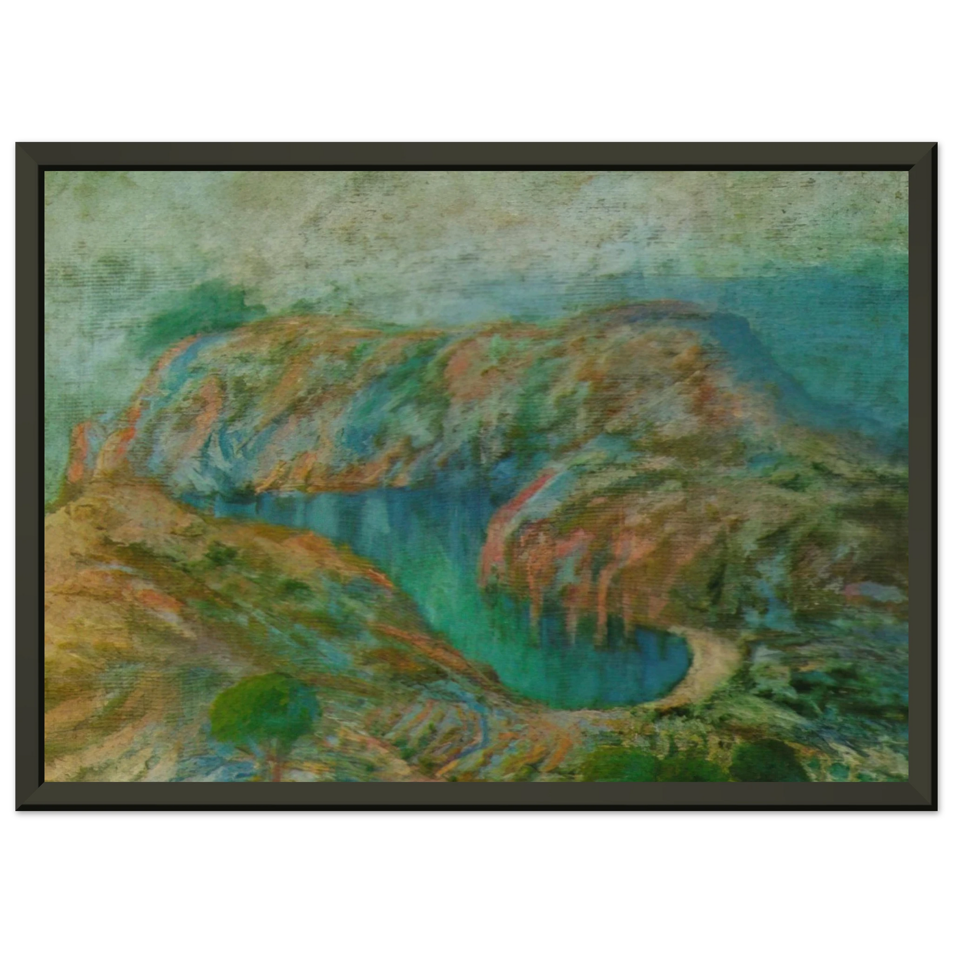 Salvador Dali  CALANQUE JONCULS CADAQUES Framed Art Print  - Aluminum Frame - 60x80 cm / 24x32 inches