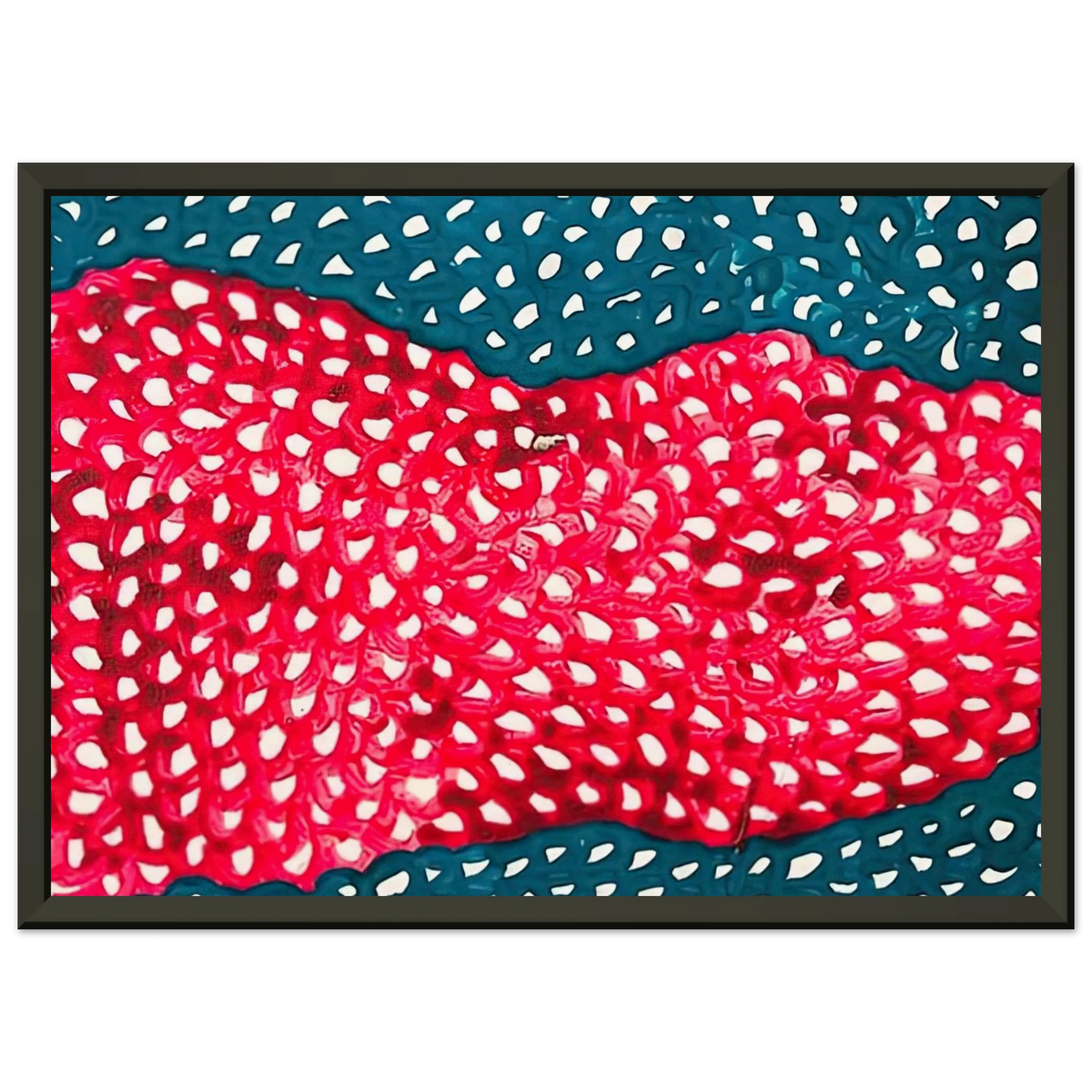 Yayoi Kusama WAVES 1953 Framed Art Print - Aluminum Frame - 70x100 cm / 28x40 inches