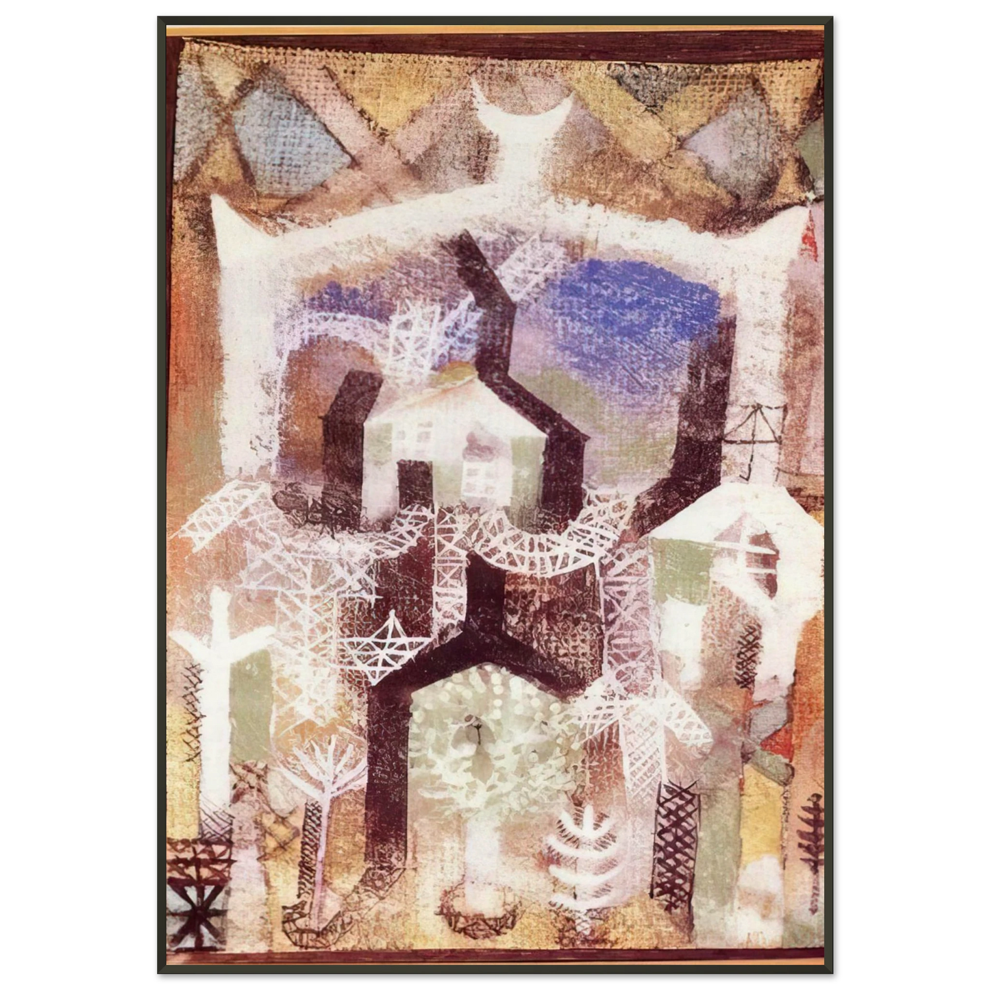 Paul Klee SUMMER HOUSES 1919 Framed Art Print - Aluminum Frame - 21x29.7 cm / 8x12"