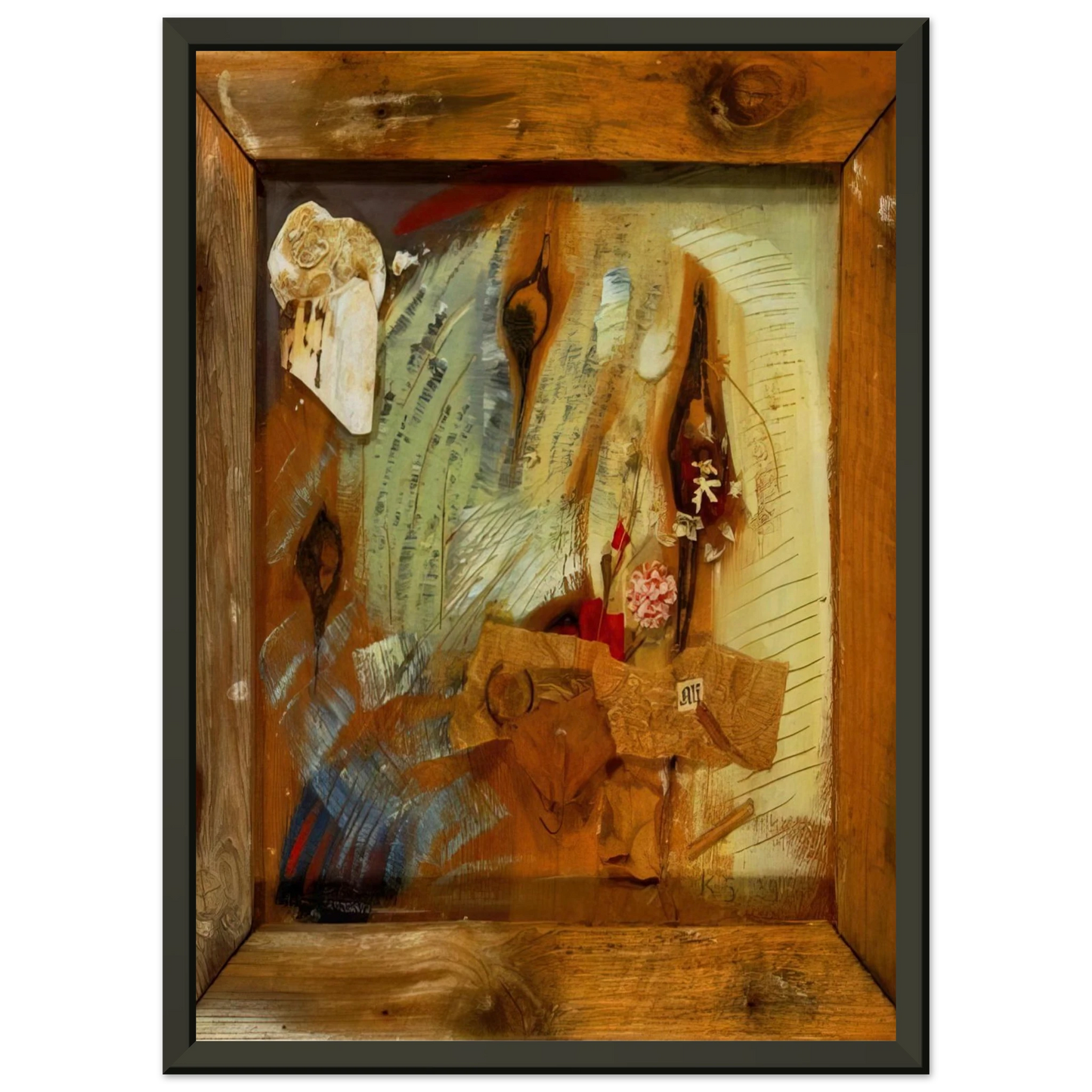 Kurt Schwitters MERZBILD ALF 1939 Framed Art Print - Aluminum Frame - 60x80 cm / 24x32 inches