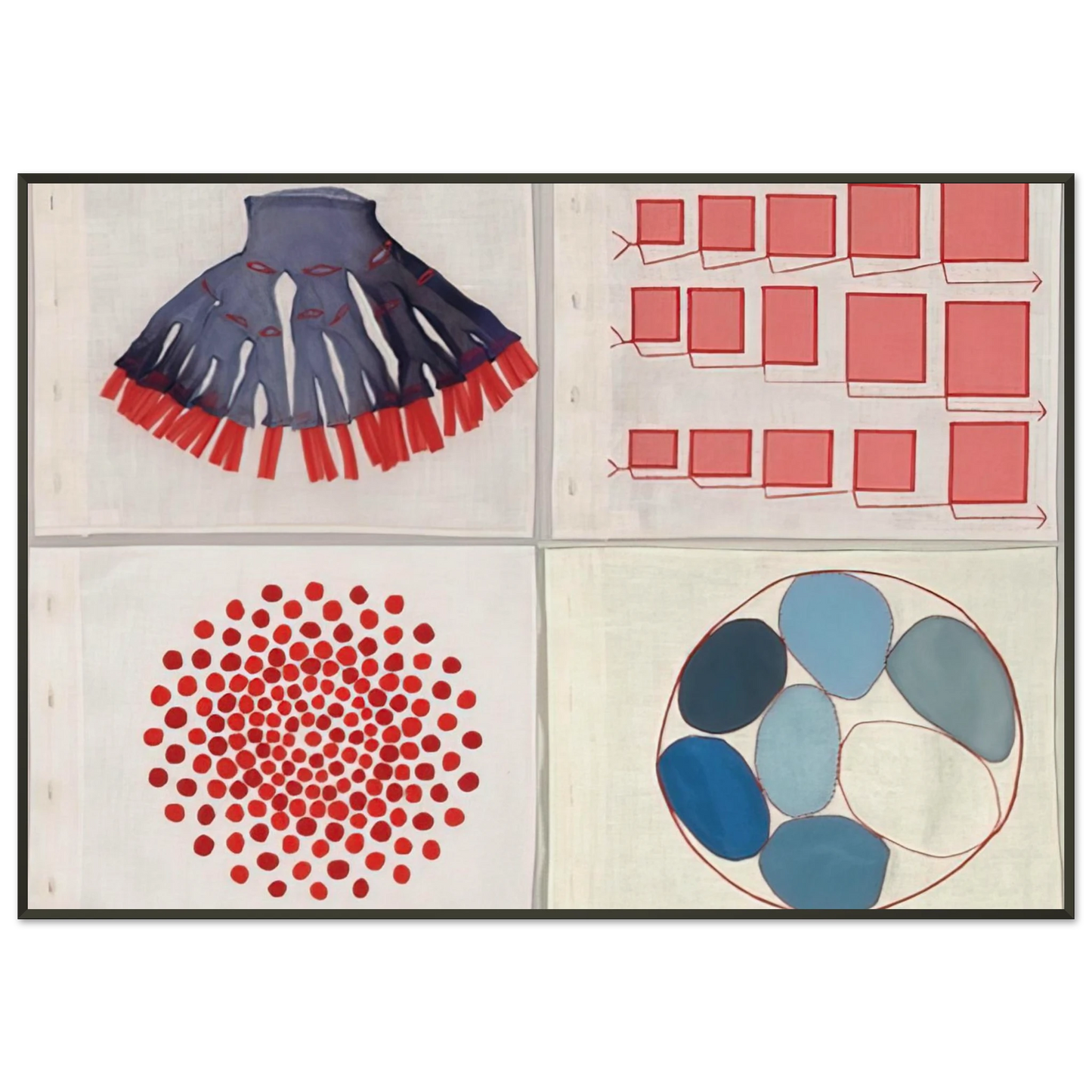 Louise Bourgeois UNTITLED 9 Framed Art Print - Aluminum Frame - 21x29.7 cm / 8x12"