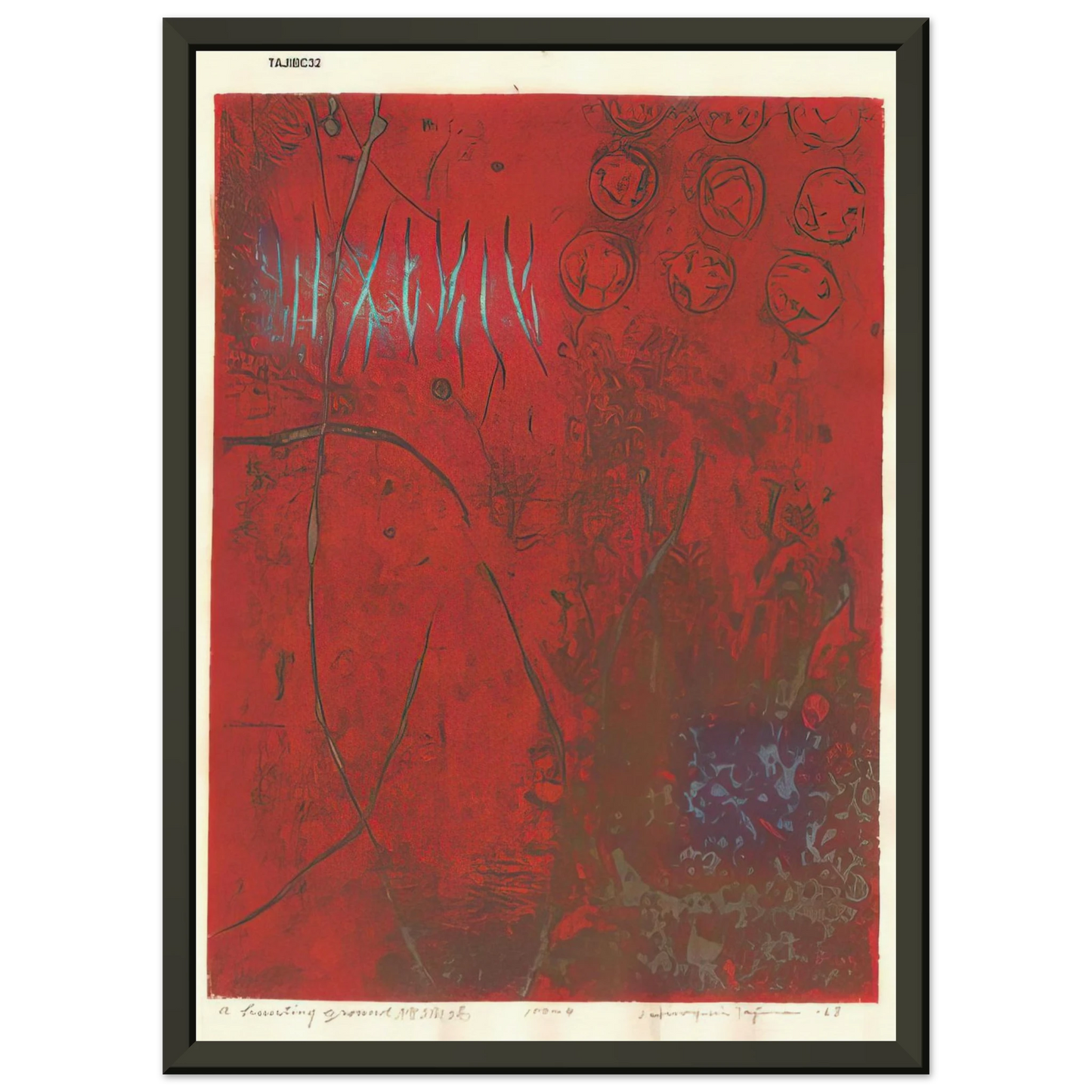 Hiroyuki Tajima A Hunting Ground 1968 Framed Art Print - Aluminum Frame - 40x50 cm / 16x20 inches