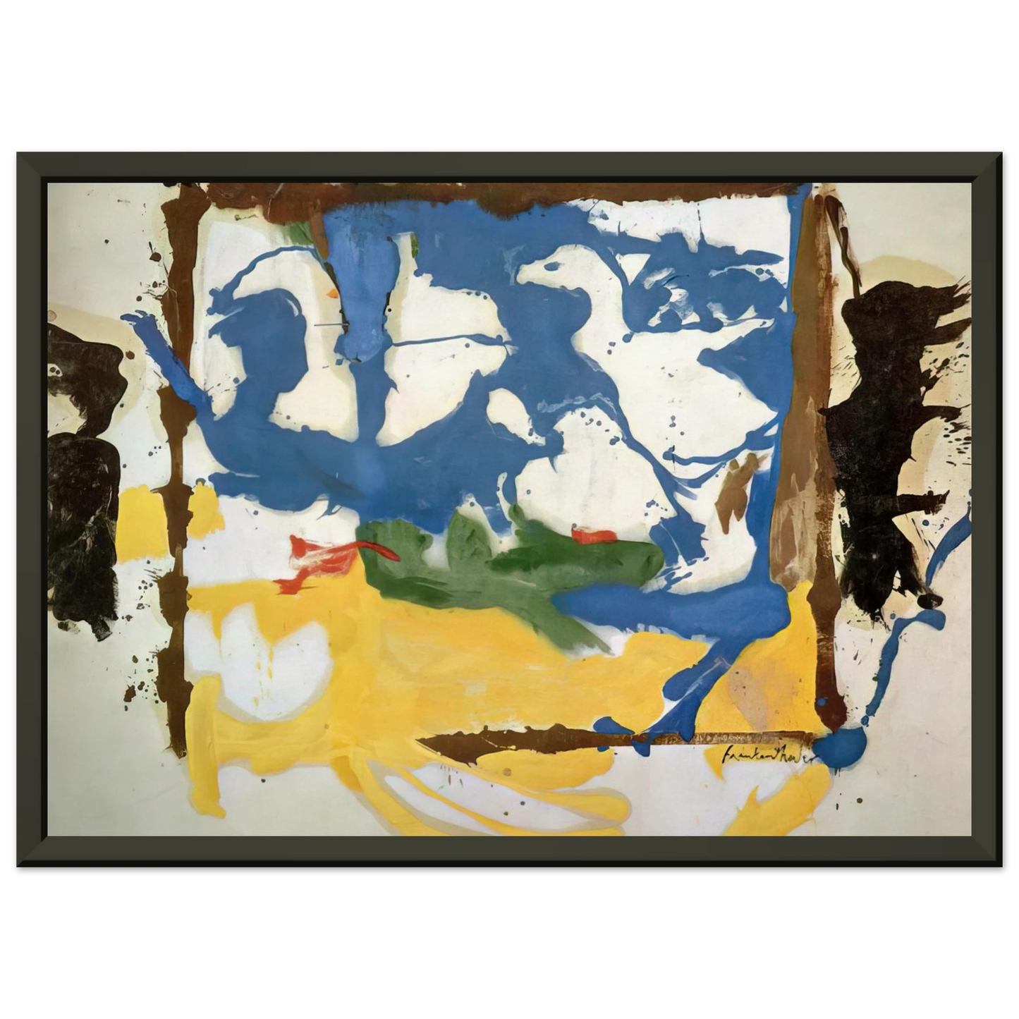 Helen Frankenthaler Swan Lake 2 1961 Framed Art Print - Aluminum Frame - 70x100 cm / 28x40 inches