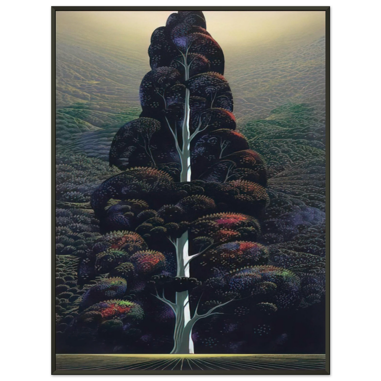 Eyvind Earle  Reaching for the Sky Framed Art Print  - Aluminum Frame - 60x80 cm / 24x32 inches