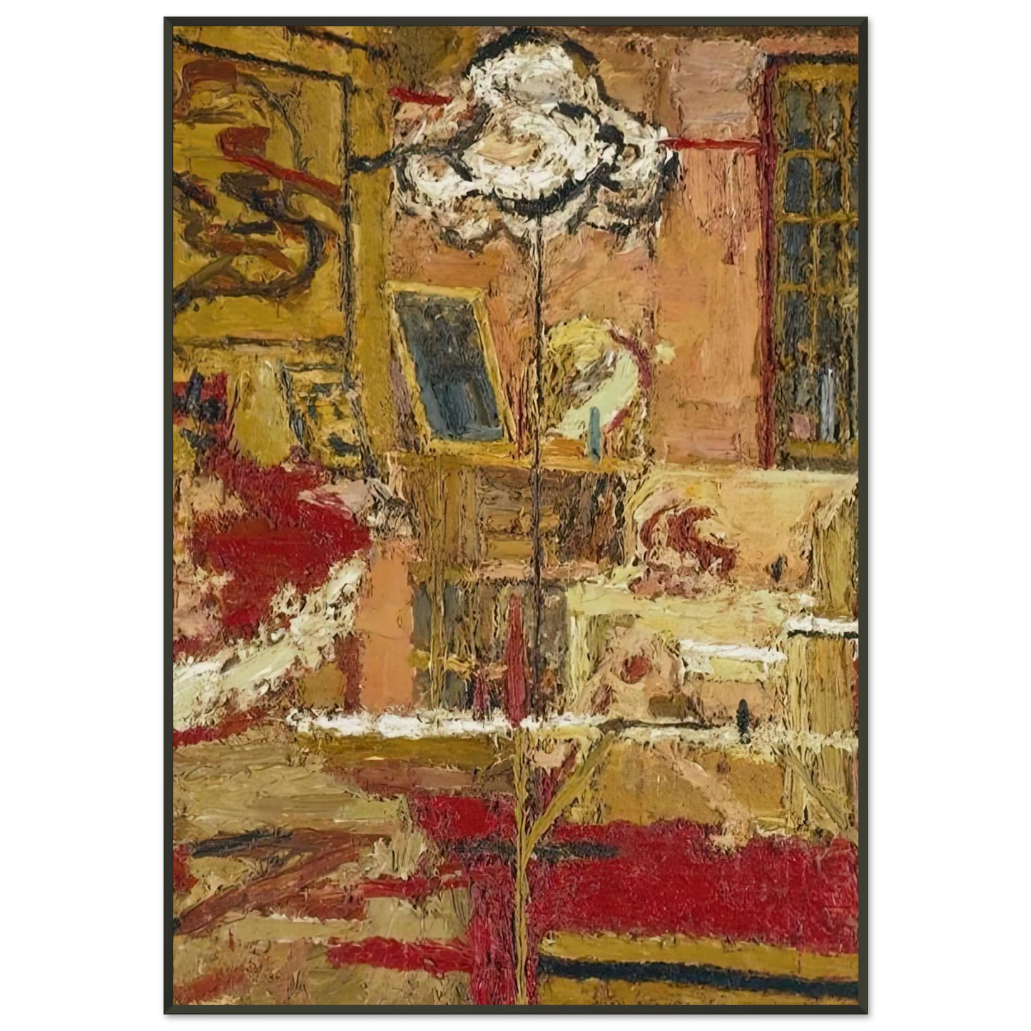 Frank Auerbach THE SITTING ROOM Framed Art Print - Aluminum Frame - 21x29.7 cm / 8x12"
