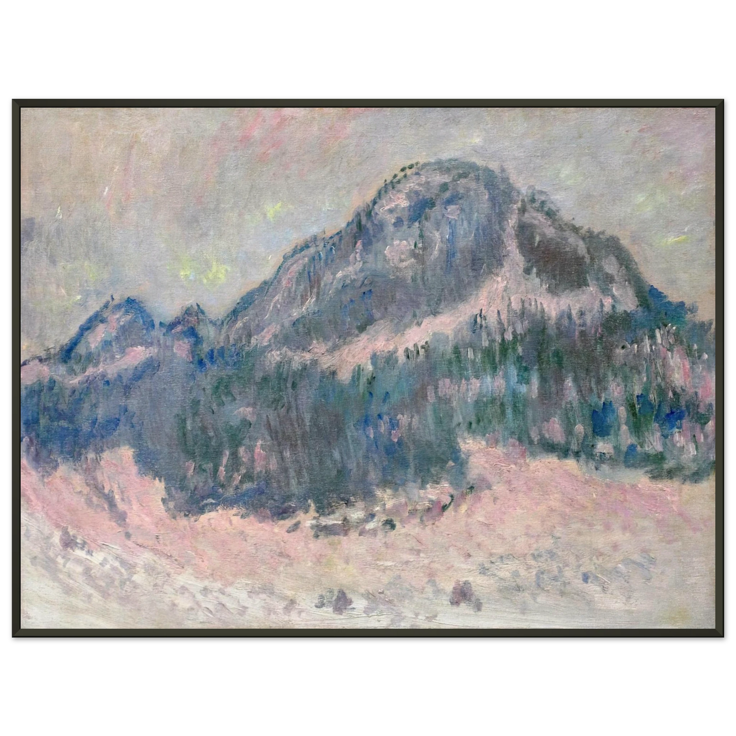 claude monet  Mount Kolsaas Rose Reflection Framed Art Print  - Aluminum Frame - 40x50 cm / 16x20 inches