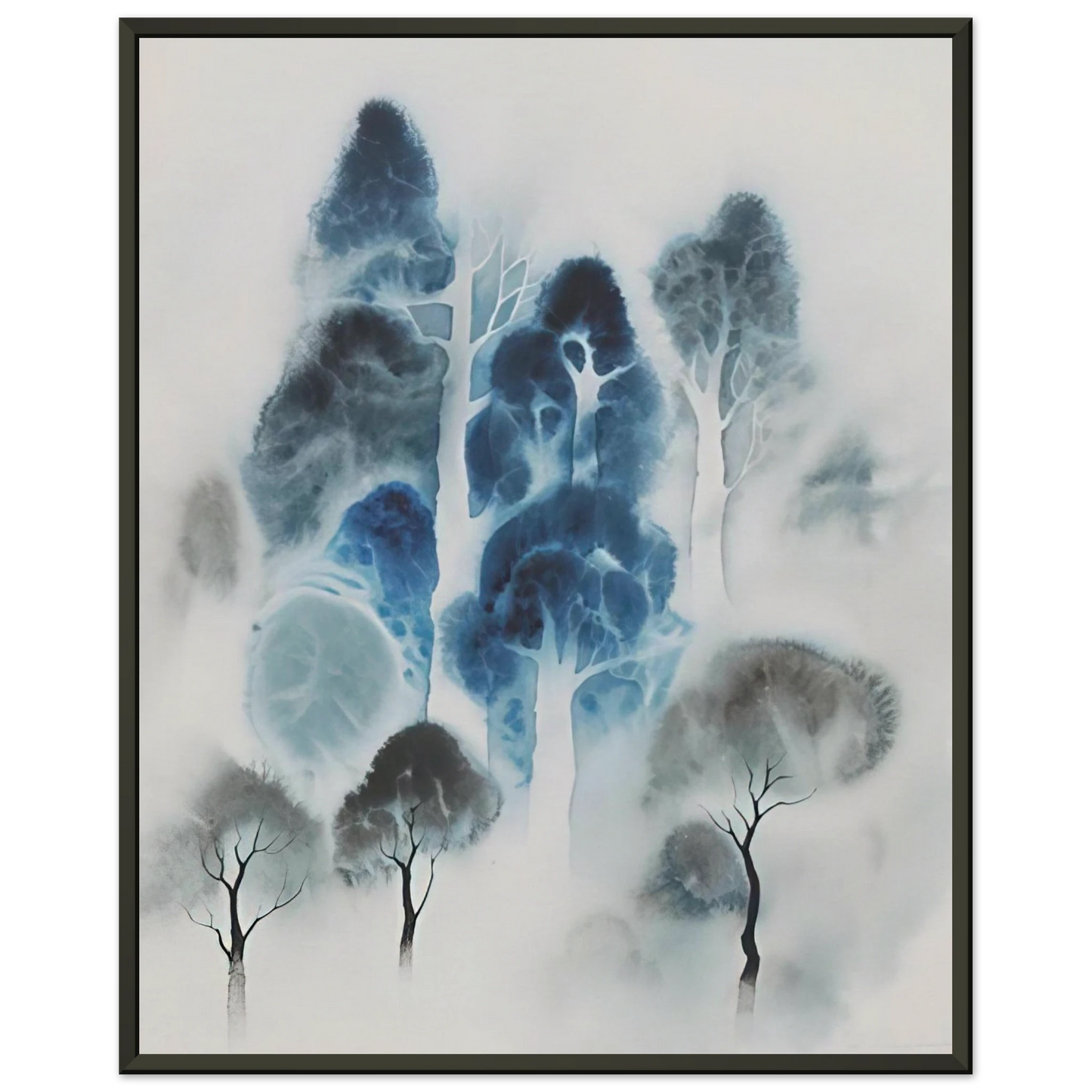 Eyvind Earle Woodland Framed Art Print - Aluminum Frame - 60x80 cm / 24x32 inches