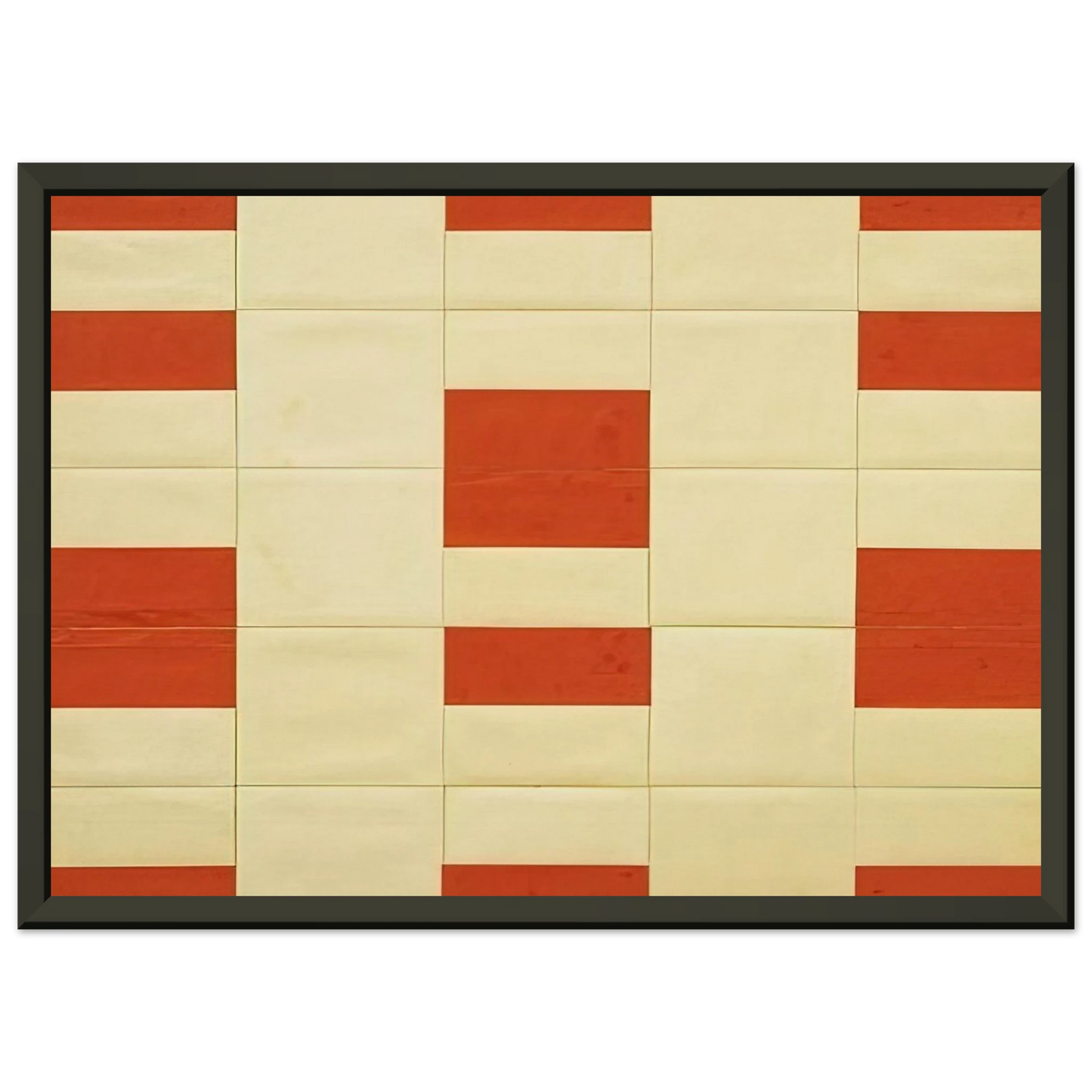 Ellsworth Kelly Red and White Framed Art Print - Aluminum Frame - 40x50 cm / 16x20 inches