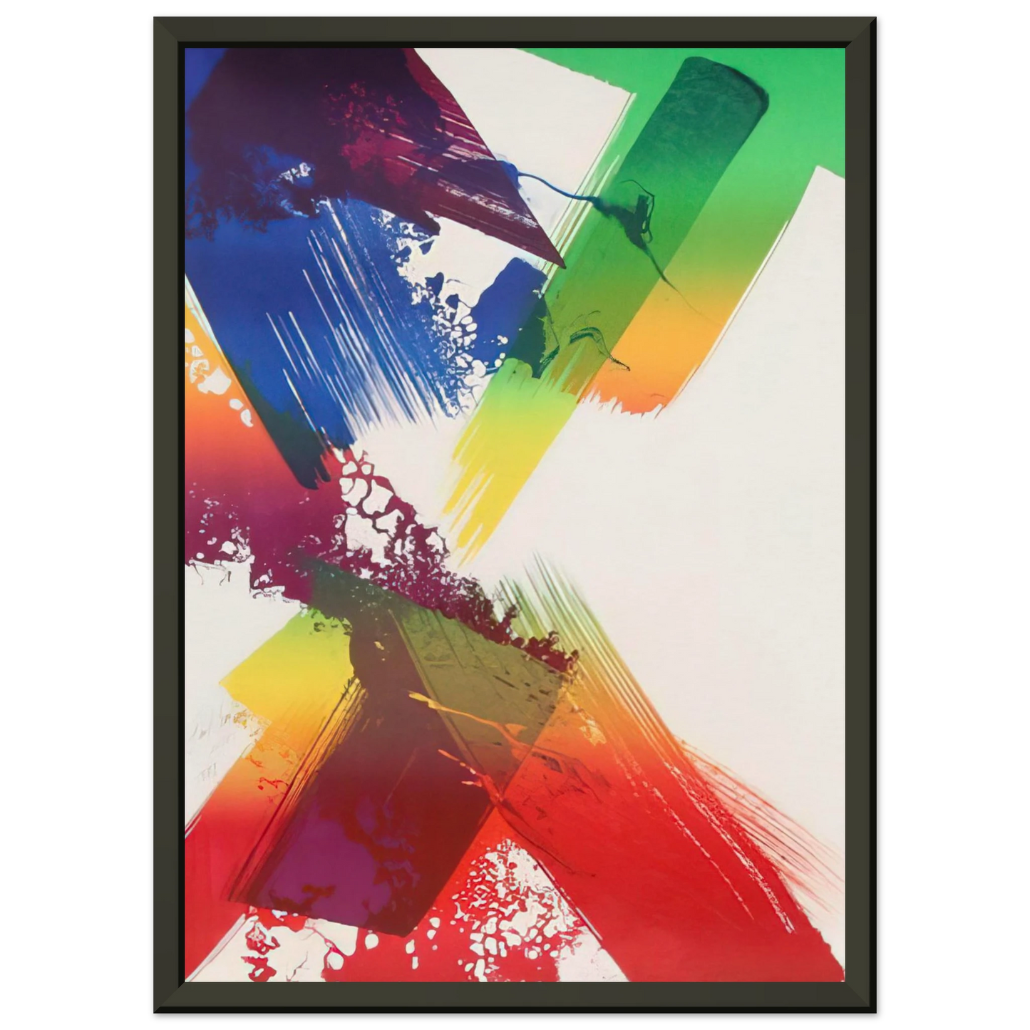 Paul Jenkins  Untitled  1983 Framed Art Print  - Aluminum Frame - 70x100 cm / 28x40 inches