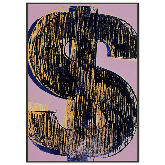 Andy Warhol  Dollar Sign Framed Art Print  - Aluminum Frame - 21x29.7 cm / 8x12"