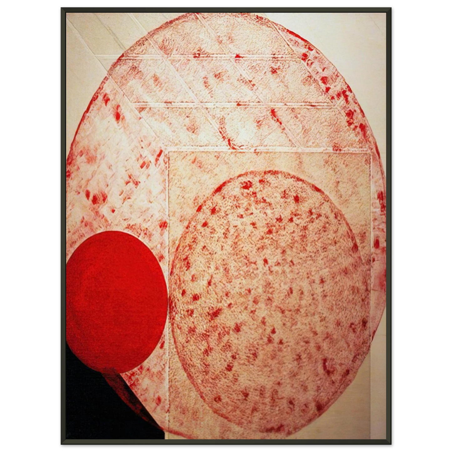 Lygia Pape Painting Red 1987 Framed Art Print - Aluminum Frame - 70x100 cm / 28x40 inches