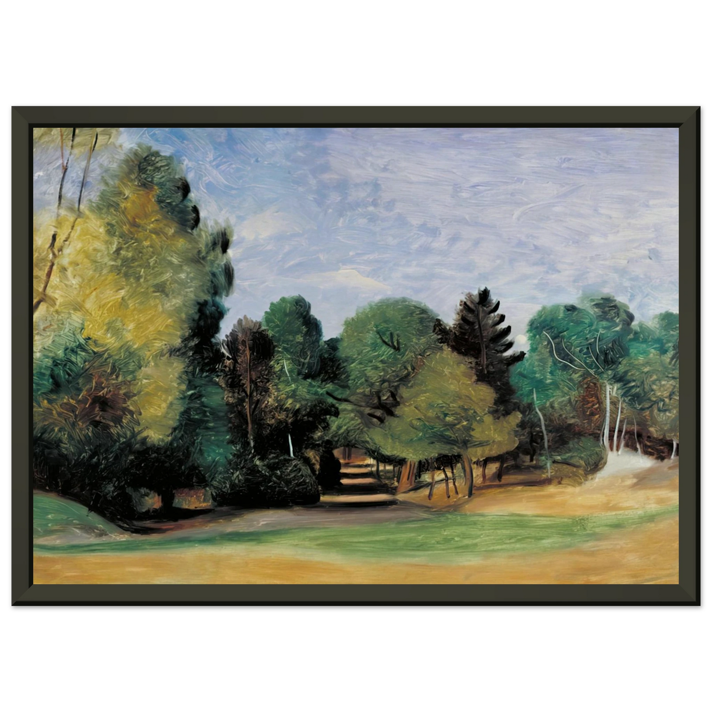 Andre Derain LANDSCAPE NEAR BARBIZON 1922 Framed Art Print - Aluminum Frame - 70x100 cm / 28x40 inches