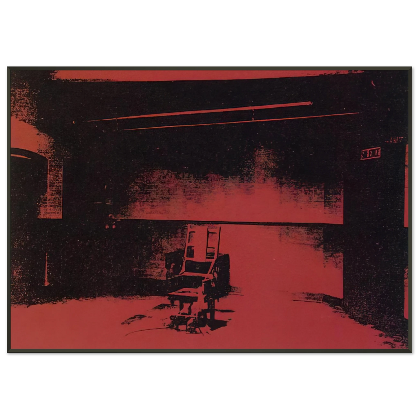 Andy Warhol Early electric chair Framed Art Print - Aluminum Frame - 21x29.7 cm / 8x12"