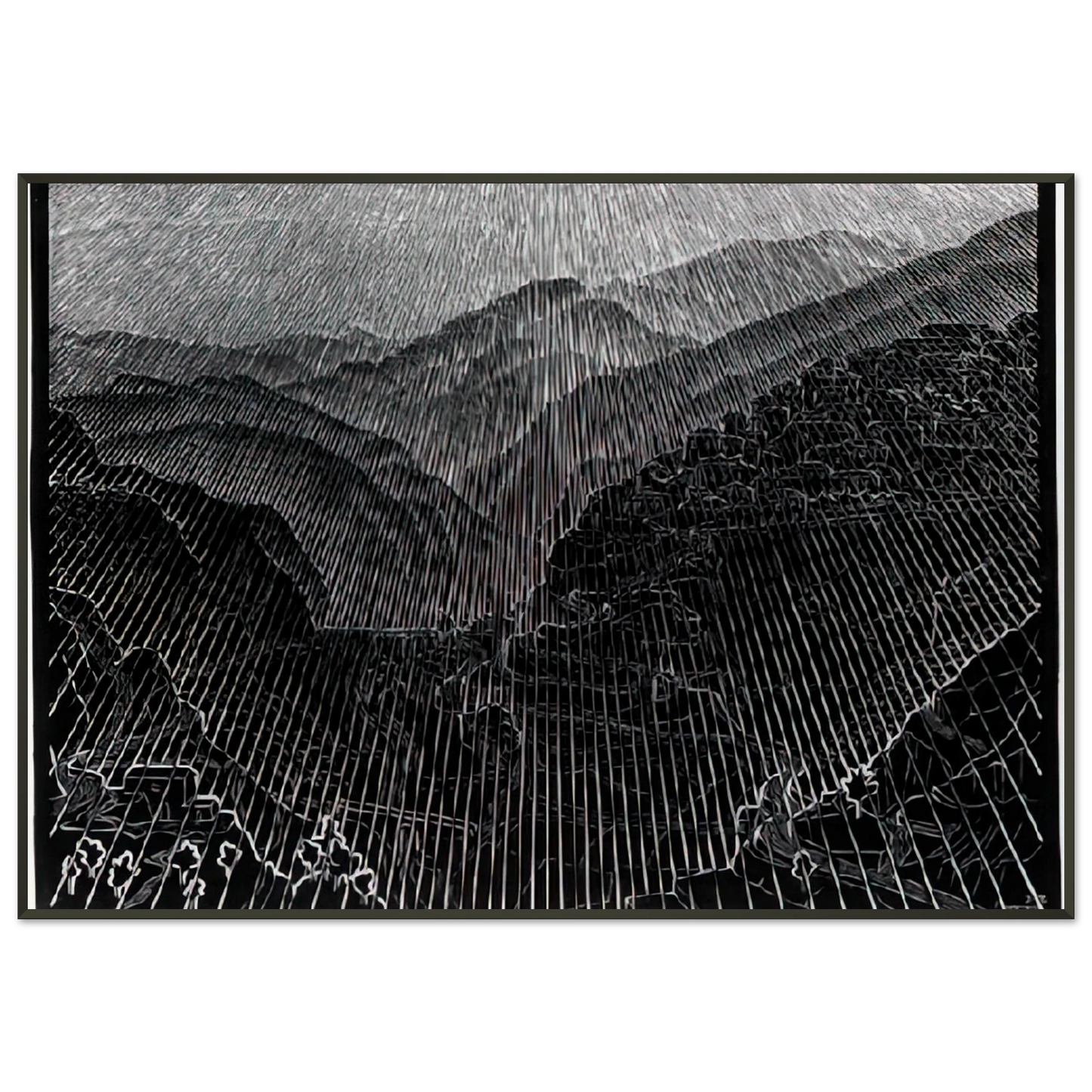 MC Escher  ROSSANO CALABRIA FEBRUARY 1931 1931 Framed Art Print  - Aluminum Frame - 21x29.7 cm / 8x12"