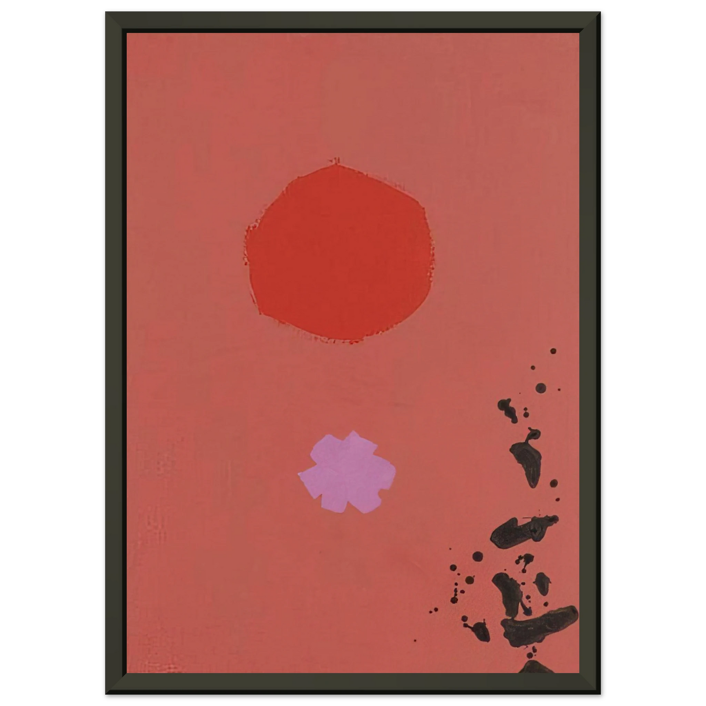 Adolph Gottlieb Orange and Lavender No 72 1970 Framed Art Print - Aluminum Frame - 70x100 cm / 28x40 inches