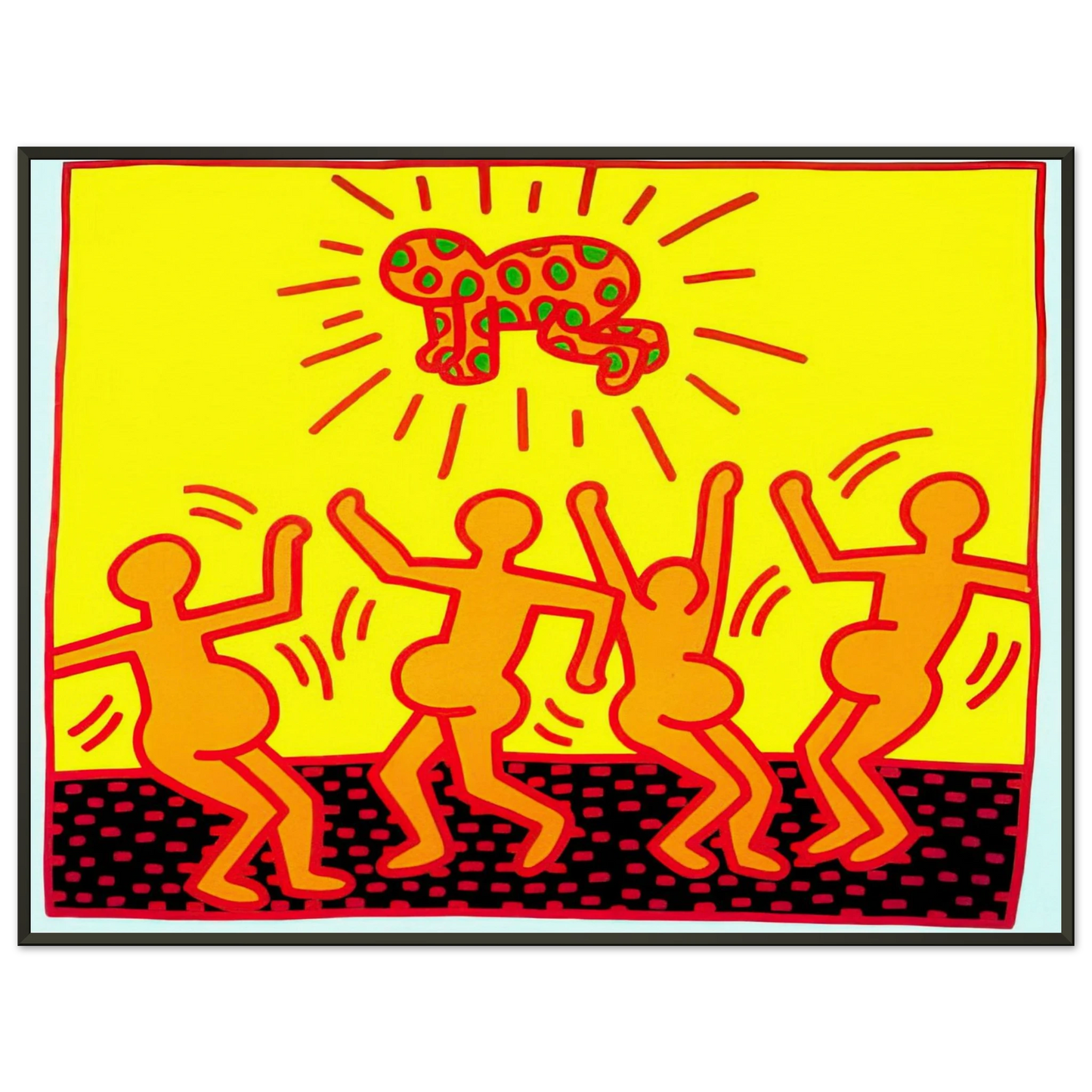 Keith Haring UNTITLED 1983 1 Framed Art Print - Aluminum Frame - 70x100 cm / 28x40 inches