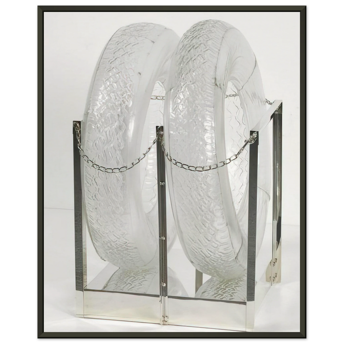 Robert Rauschenberg UNTITLED GLASS TIRES 1997 Framed Art Print - Aluminum Frame - 60x80 cm / 24x32 inches