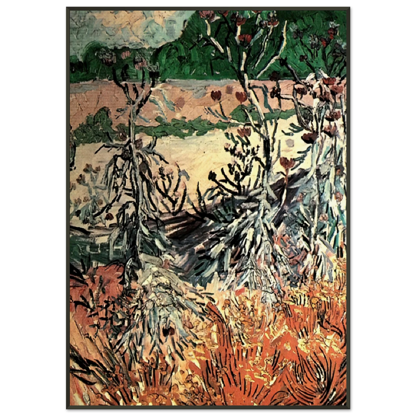 Vincent van Gogh Thistles Framed Art Print - Aluminum Frame - 21x29.7 cm / 8x12"