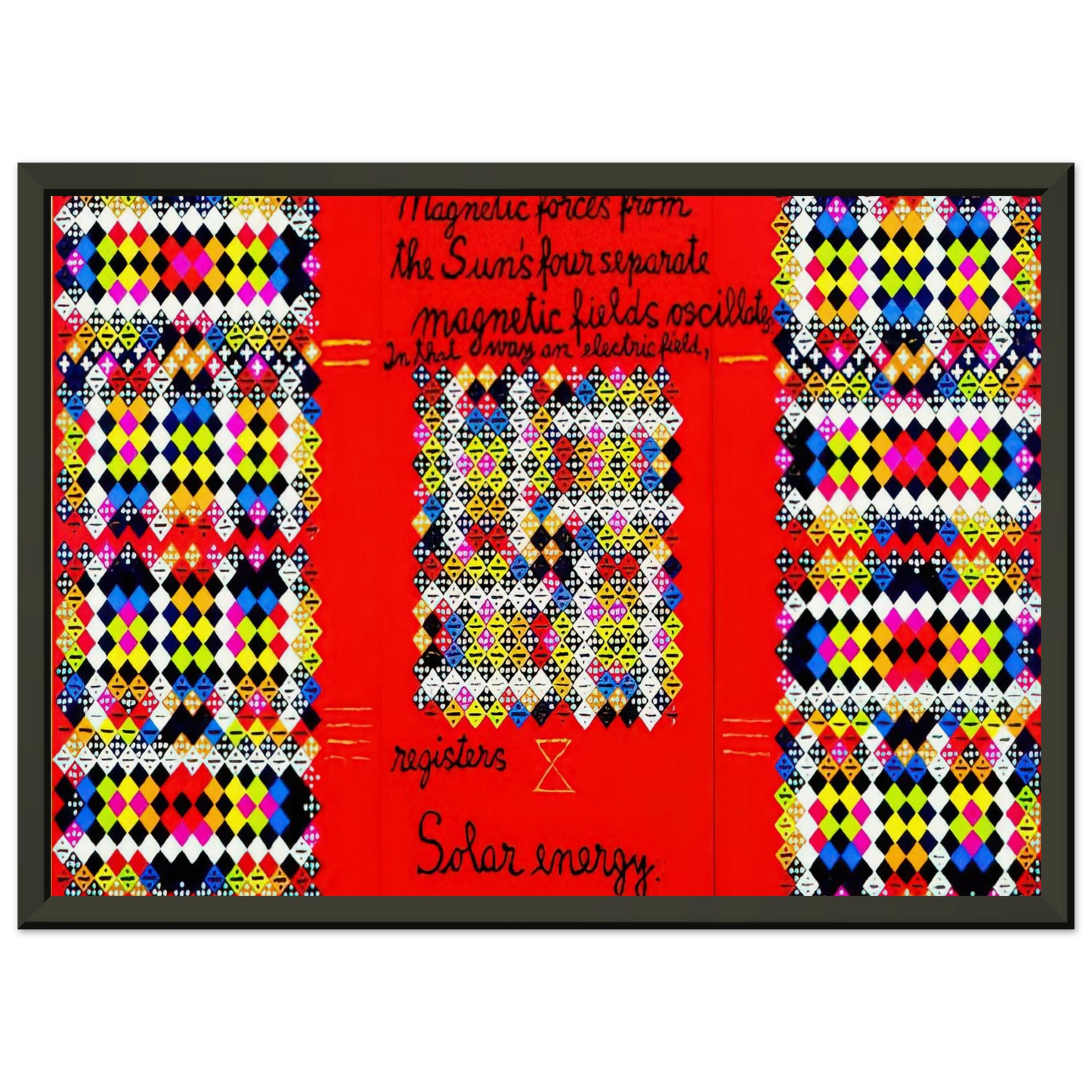 Alfred Jensen Solar Energy Optics 1975 Framed Art Print - Aluminum Frame - 40x50 cm / 16x20 inches