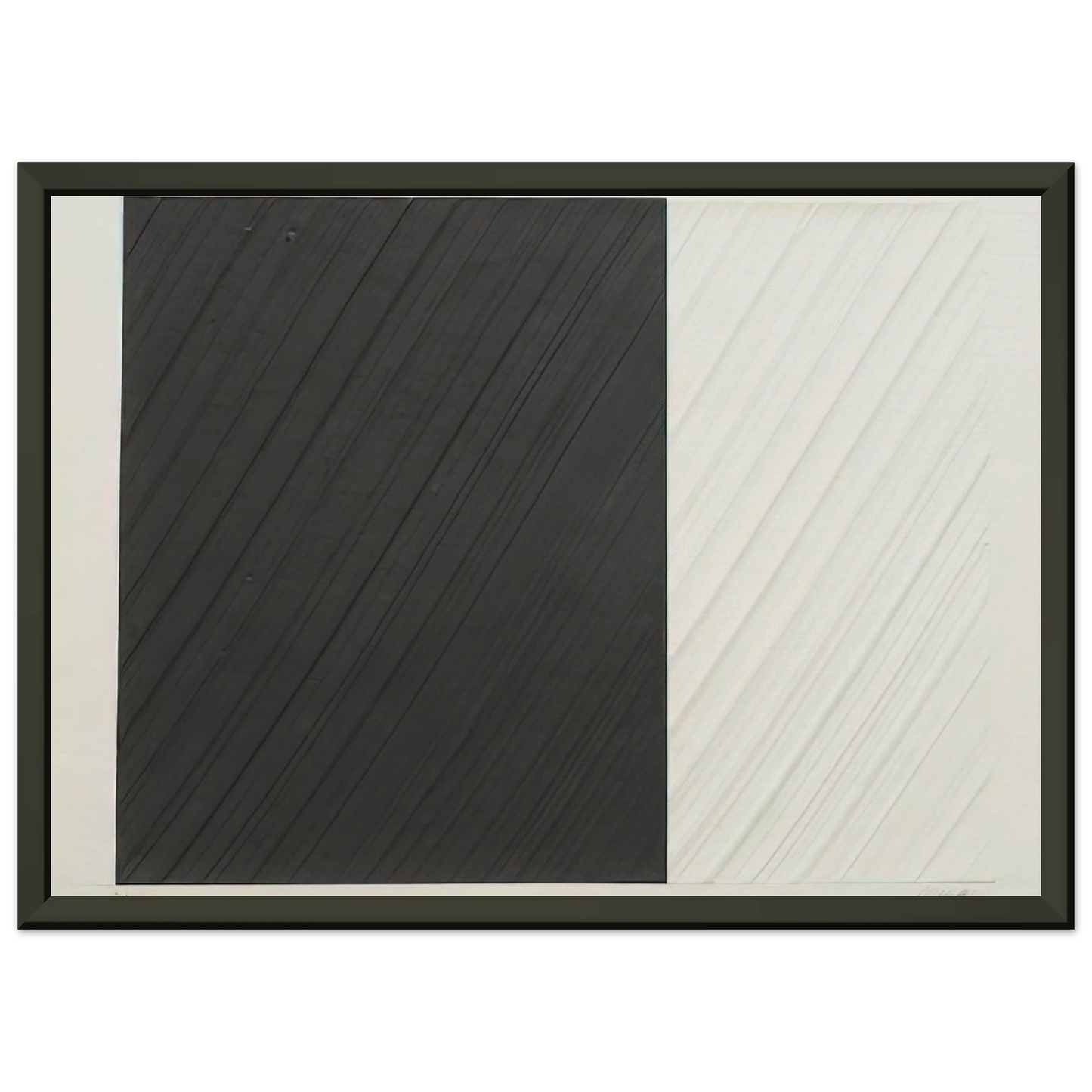 Pierre Soulages Untitled 1991 Framed Art Print - Aluminum Frame - 40x50 cm / 16x20 inches
