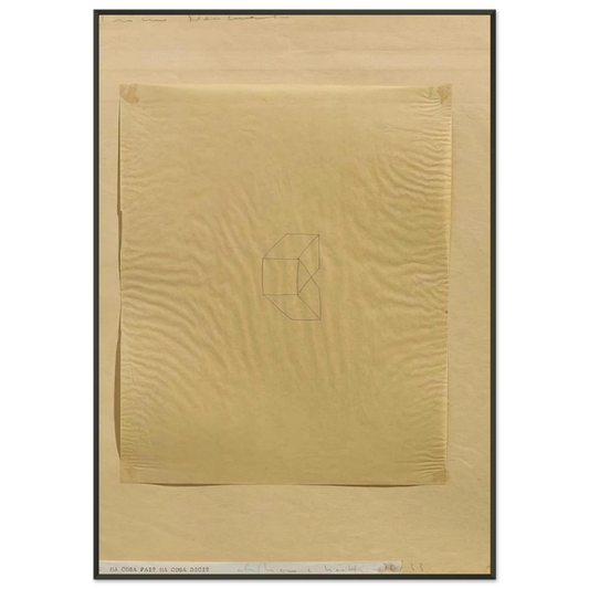 Alighiero Boetti  MA COSA FAI MA COSA DICI 1972 Framed Art Print  - Aluminum Frame - 21x29.7 cm / 8x12"