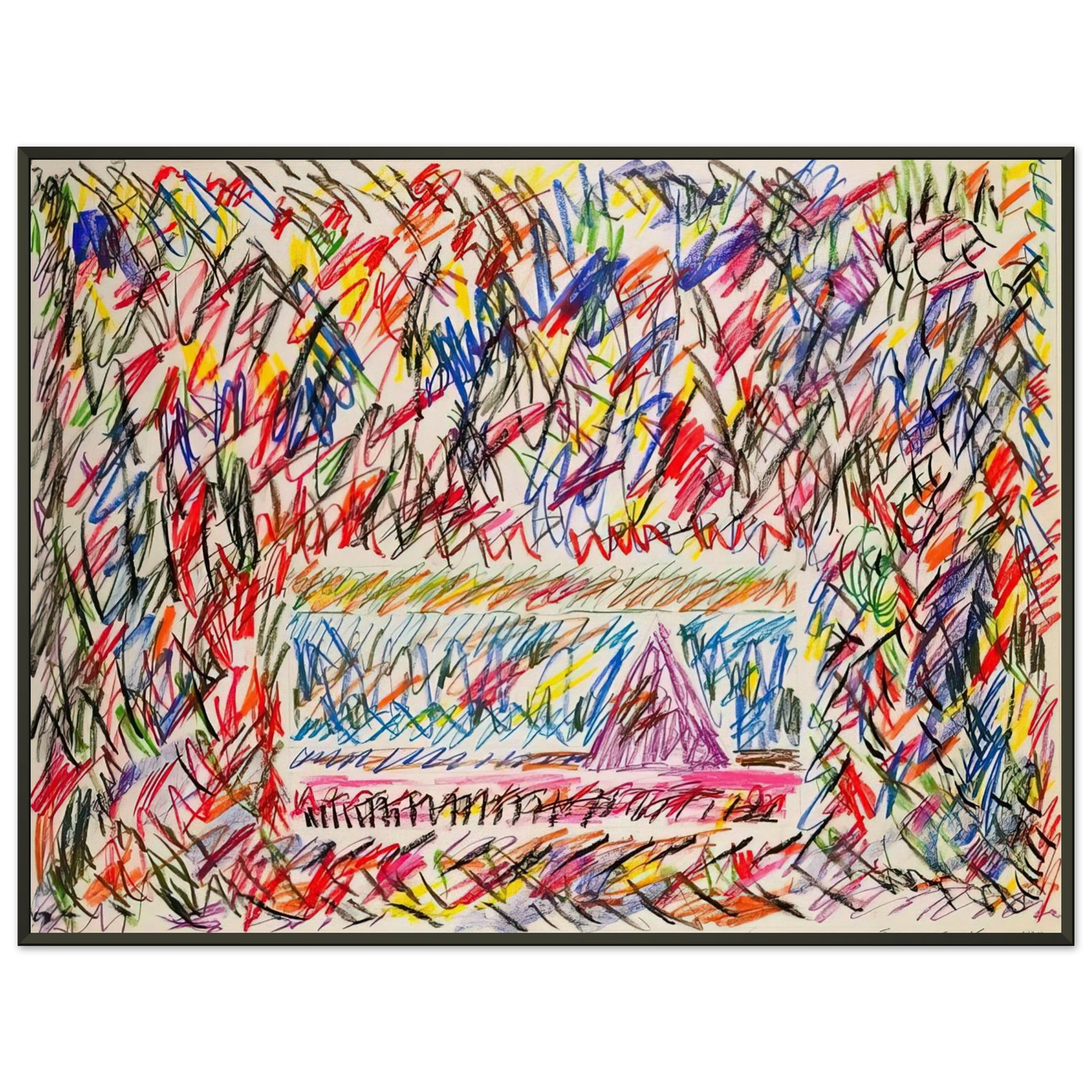 Sam Gilliam Coffee Thyme Framed Art Print - Aluminum Frame - 60x80 cm / 24x32 inches