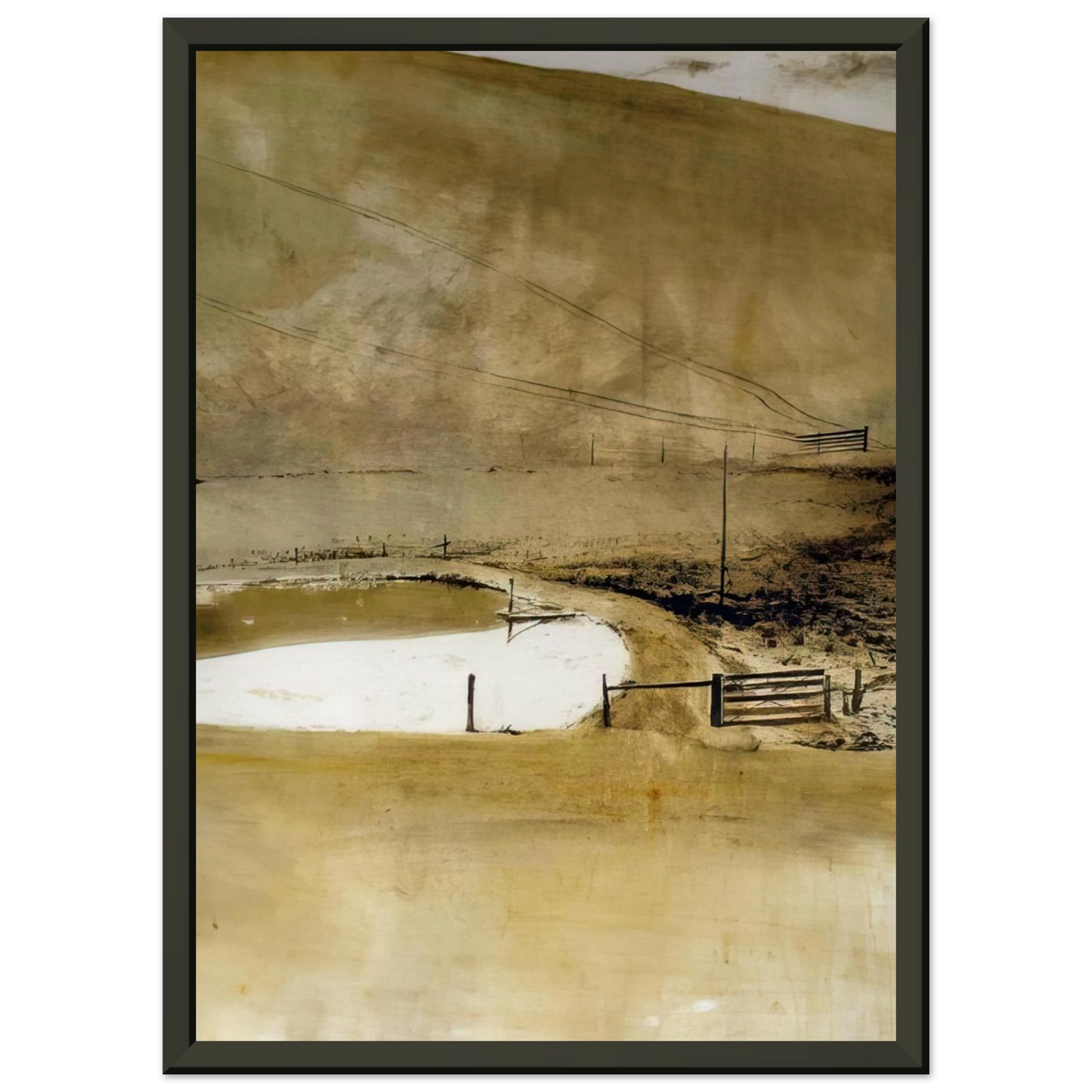 Andrew Wyeth NOT DETECTED 34 Framed Art Print - Aluminum Frame - 40x50 cm / 16x20 inches