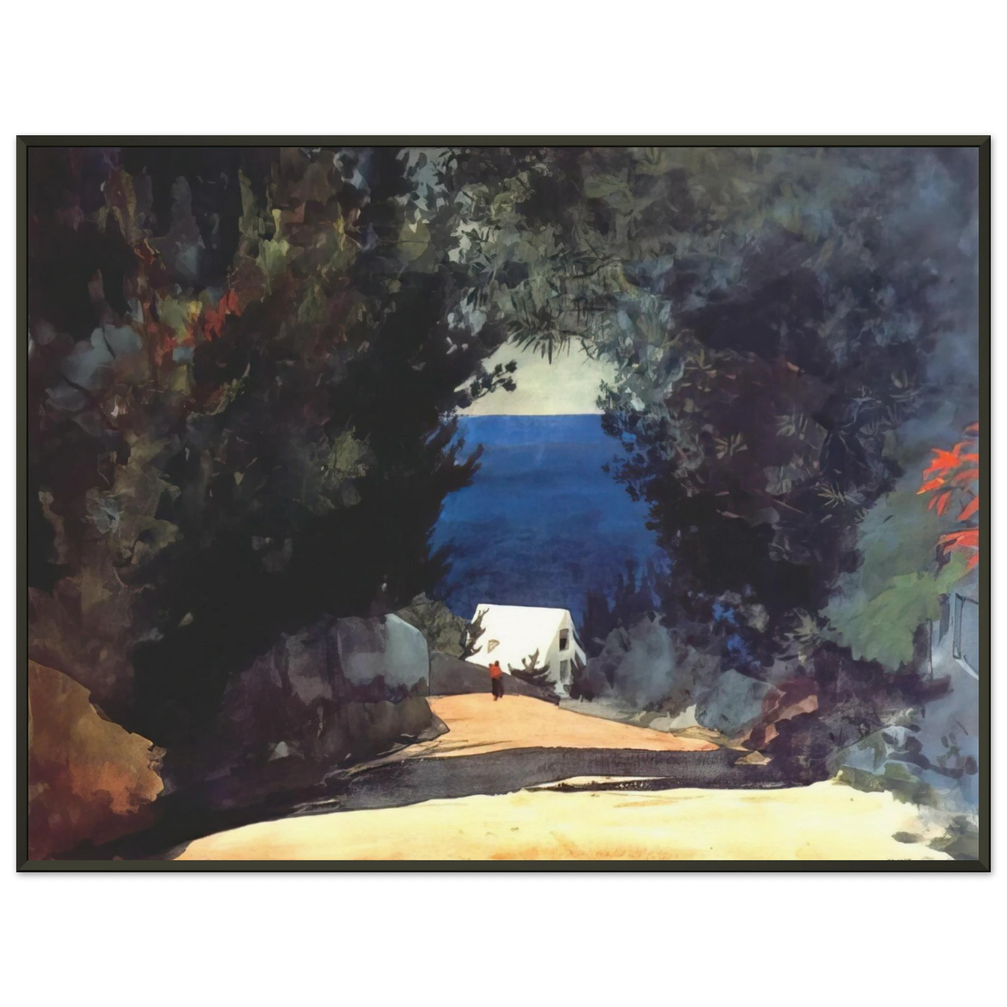Winslow Homer ROAD IN BERMUDA Framed Art Print - Aluminum Frame - 60x80 cm / 24x32 inches