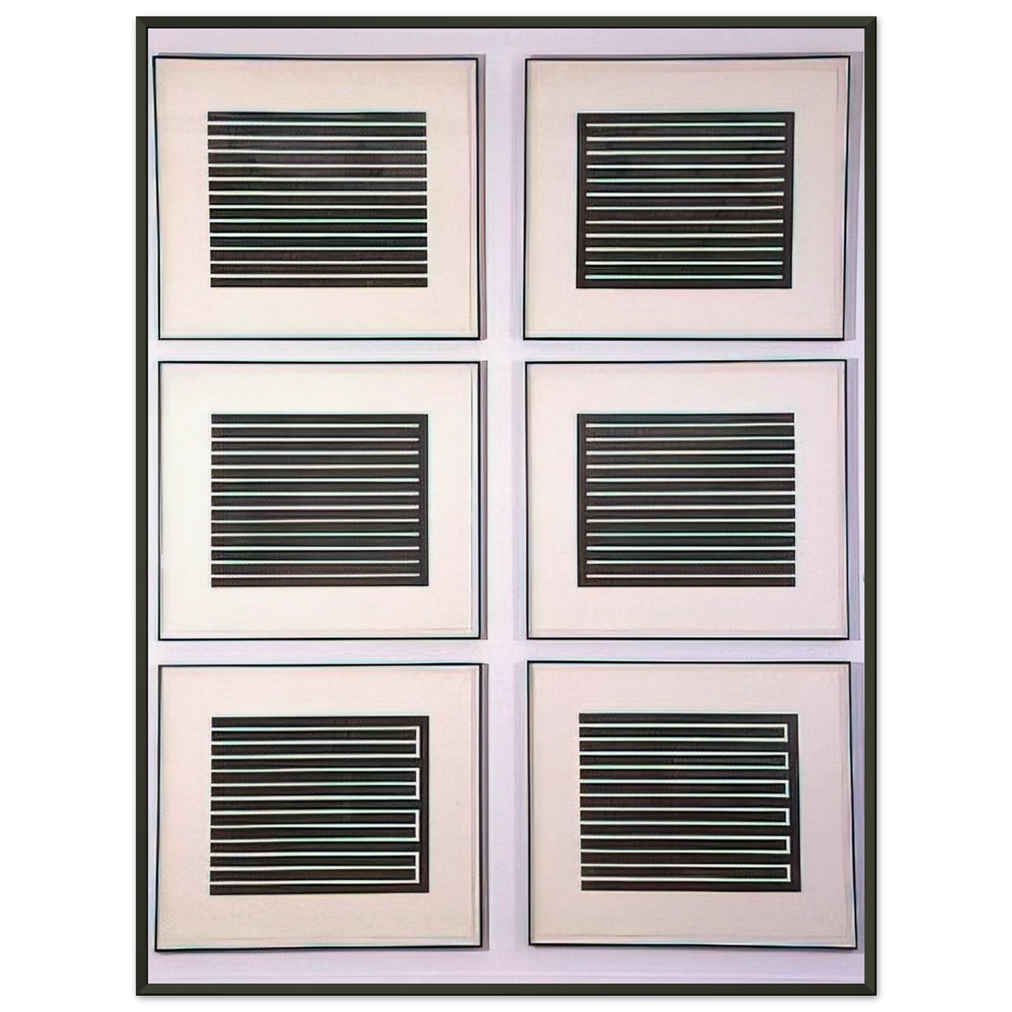 Donald Judd Six Aquatints 1980 Framed Art Print - Aluminum Frame - 70x100 cm / 28x40 inches