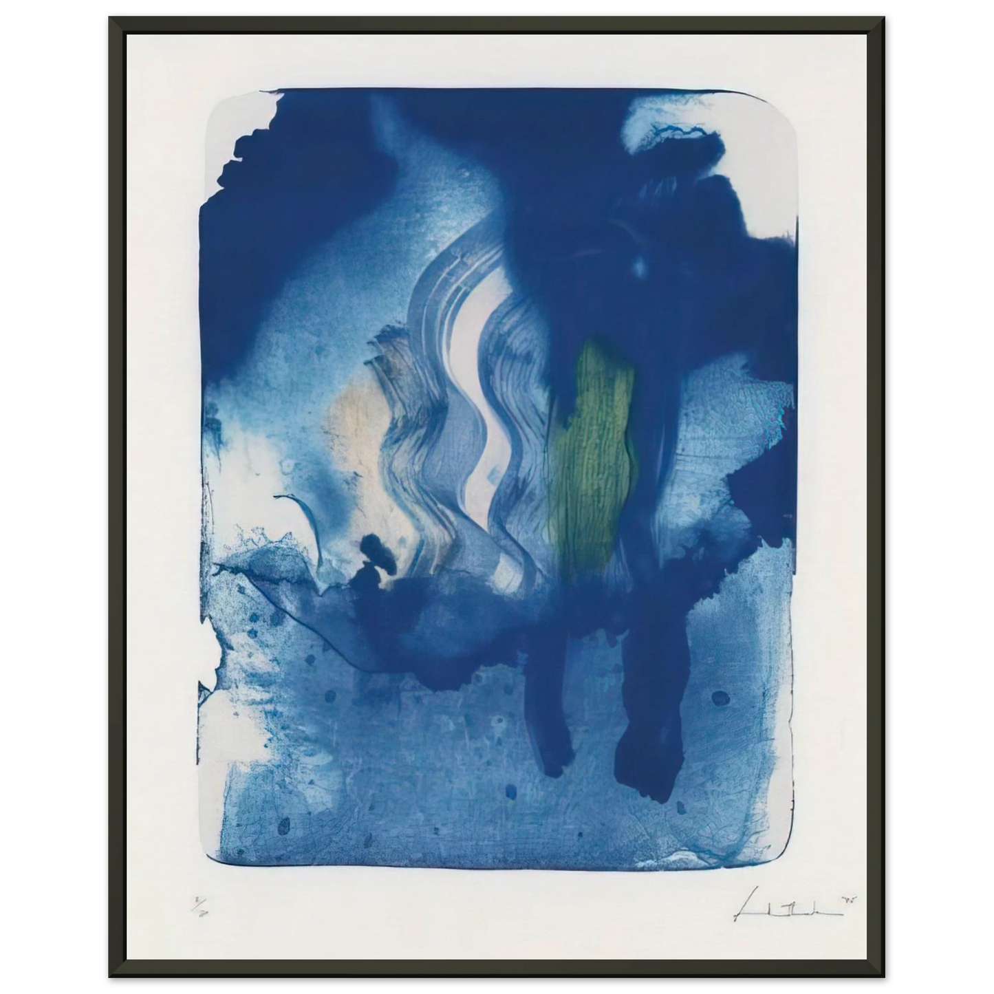 Helen Frankenthaler  Reflections V  1995 Framed Art Print  - Aluminum Frame - 70x100 cm / 28x40 inches