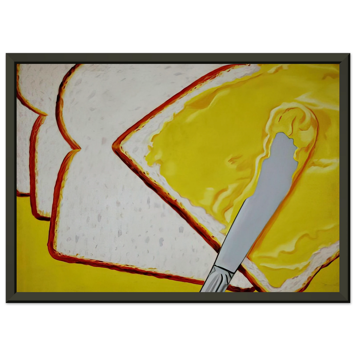 James Rosenquist White Bread Framed Art Print - Aluminum Frame - 60x80 cm / 24x32 inches