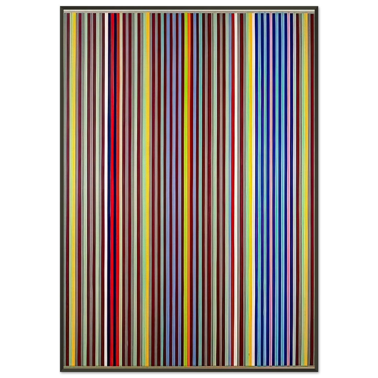 Gene Davis Untitled P280 1967 Framed Art Print - Aluminum Frame - 21x29.7 cm / 8x12"