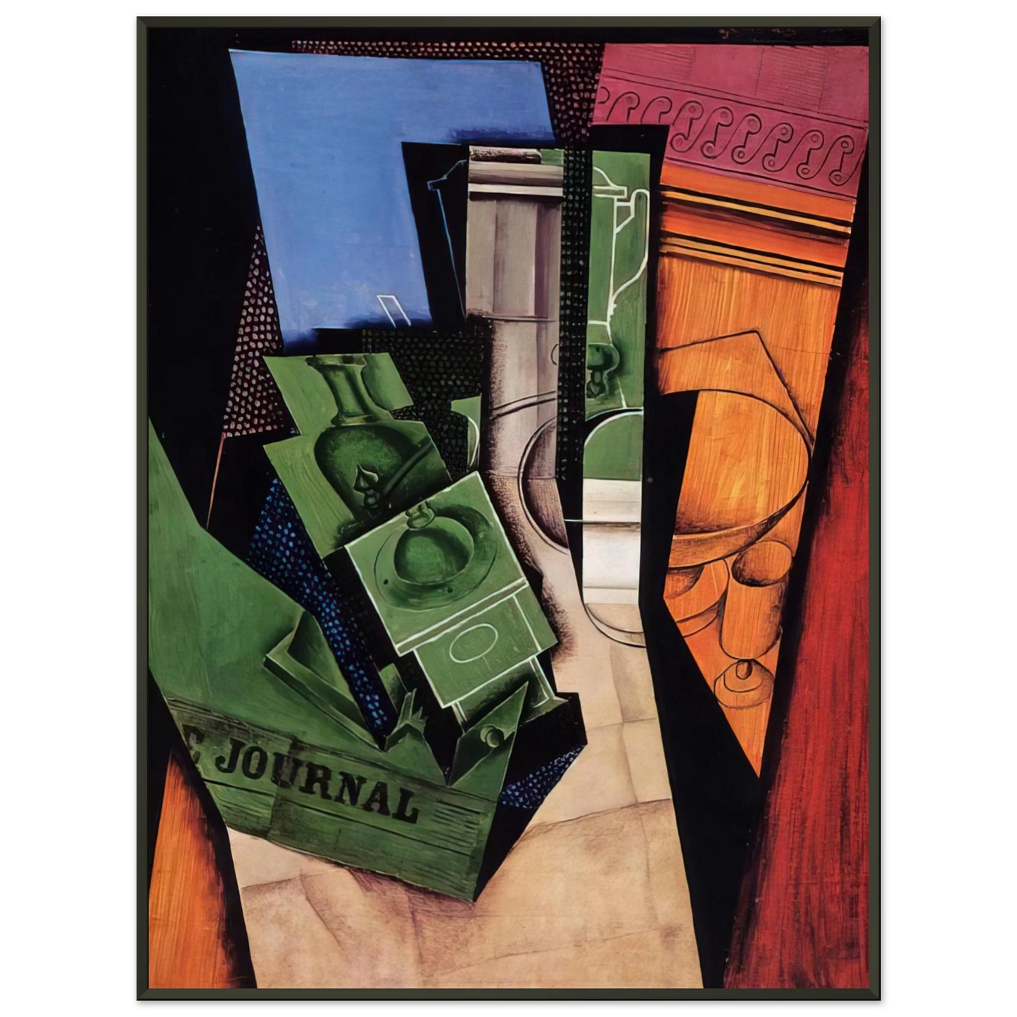 Juan Gris BREAKFAST 1915 Framed Art Print - Aluminum Frame - 60x80 cm / 24x32 inches